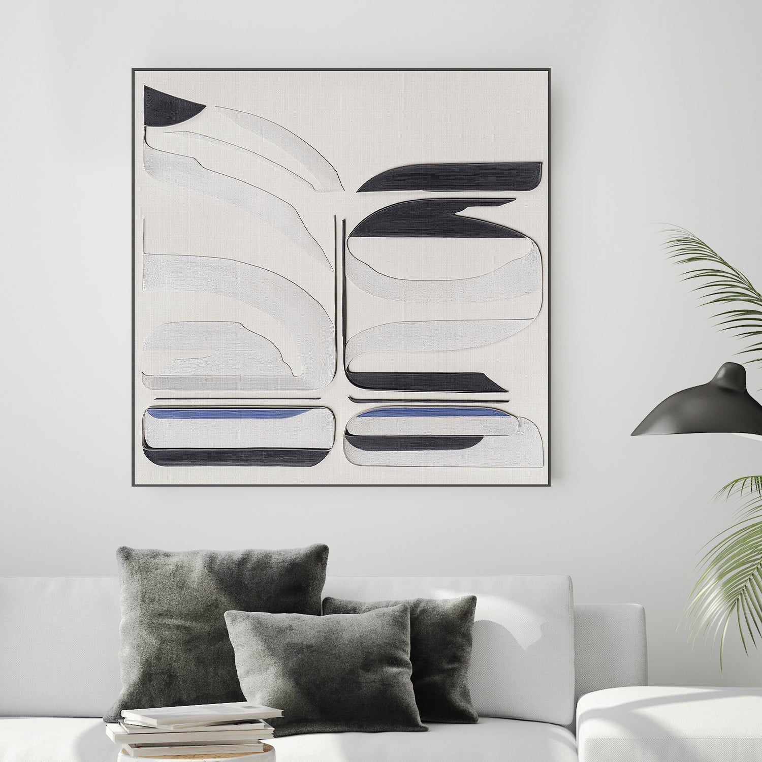 wall-art-print-canvas-poster-framed-Balance Blue, Style A , By Alma-2