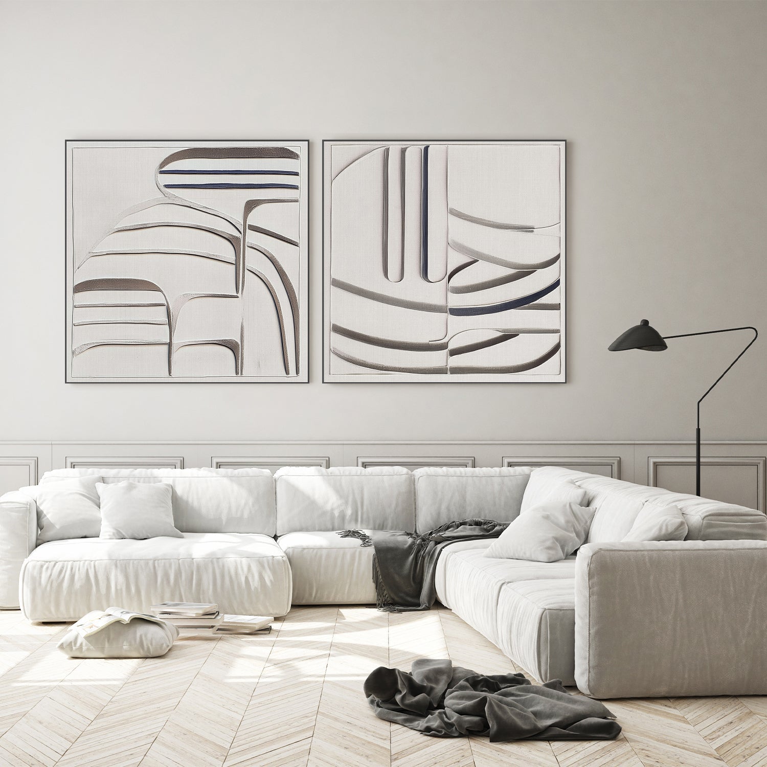 wall-art-print-canvas-poster-framed-Balance, Style A & B, Set Of 2 , By Alma-7
