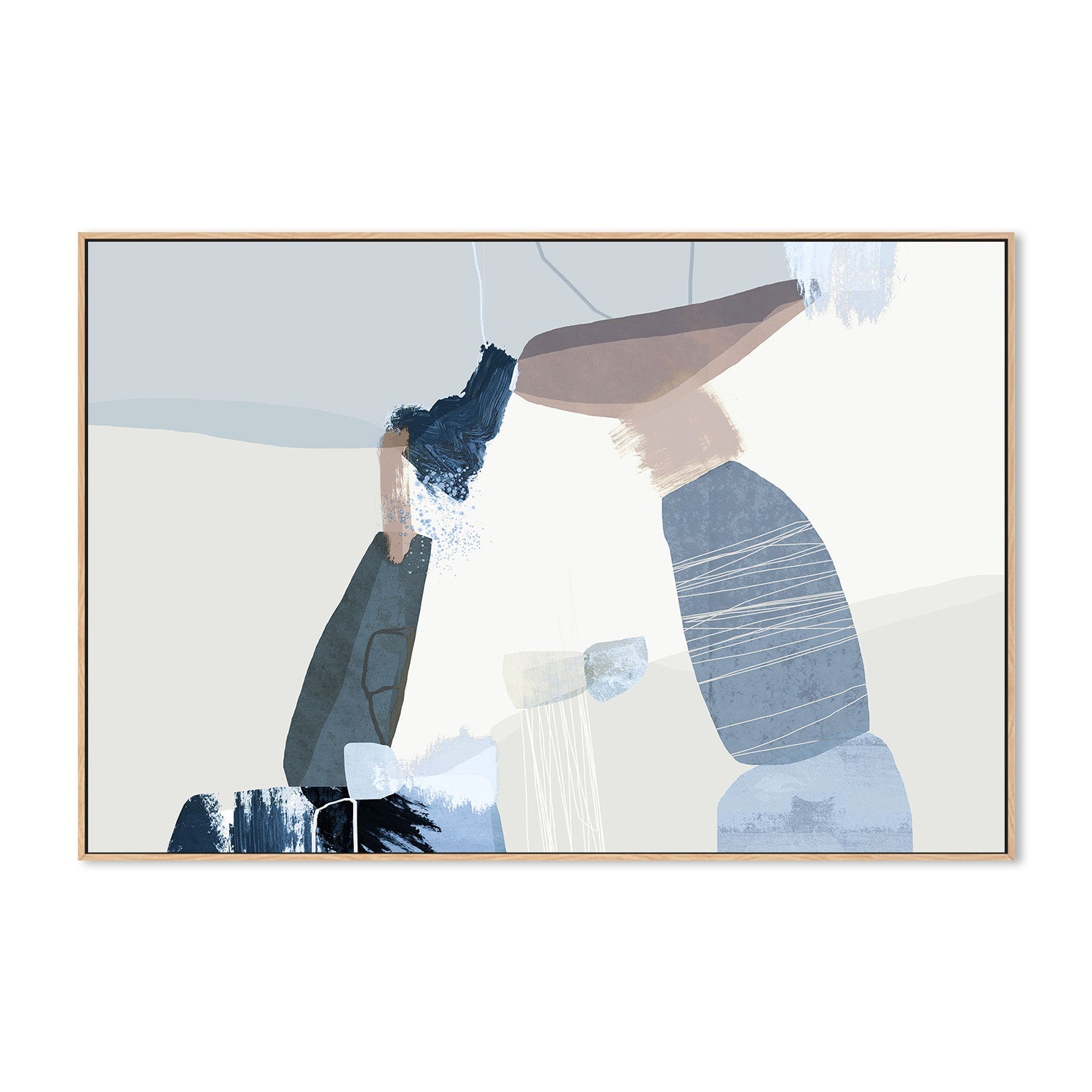 wall-art-print-canvas-poster-framed-Balancing Forms, Blue-4