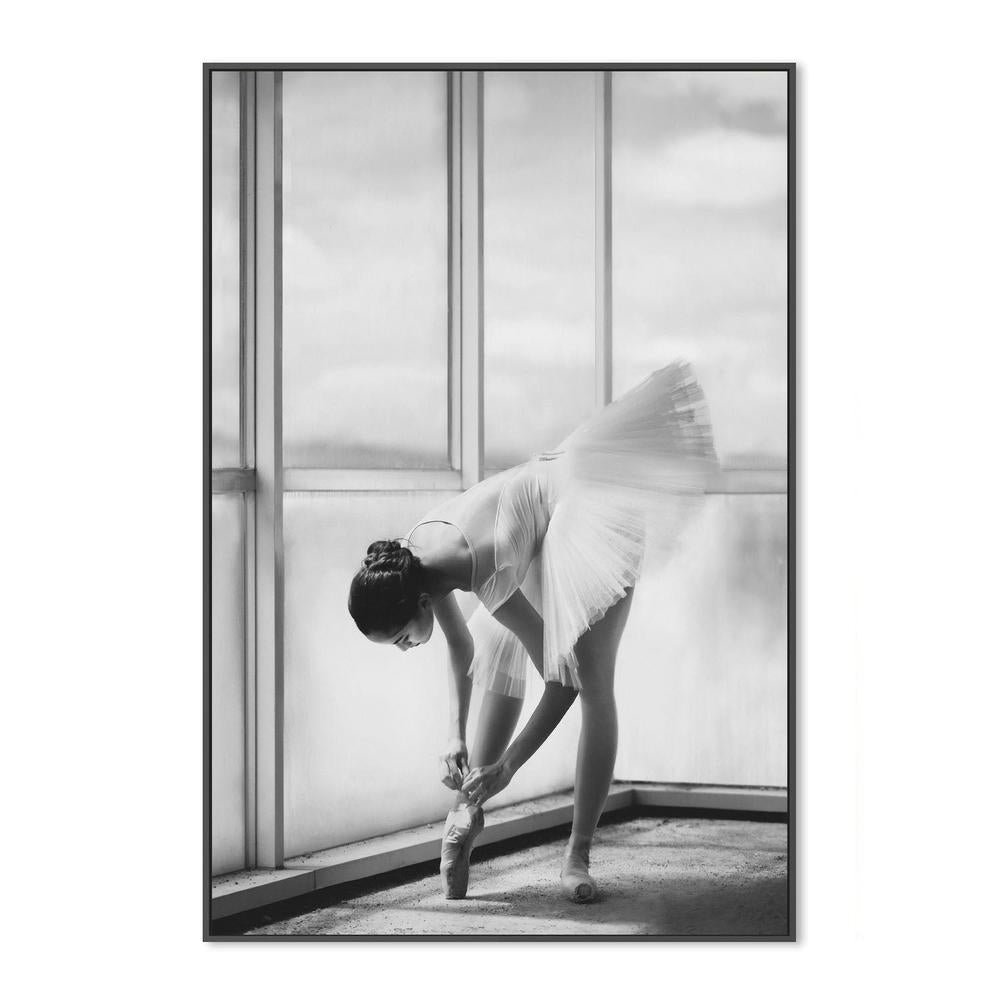 wall-art-print-canvas-poster-framed-Ballerina Tying Pointe Shoes-3