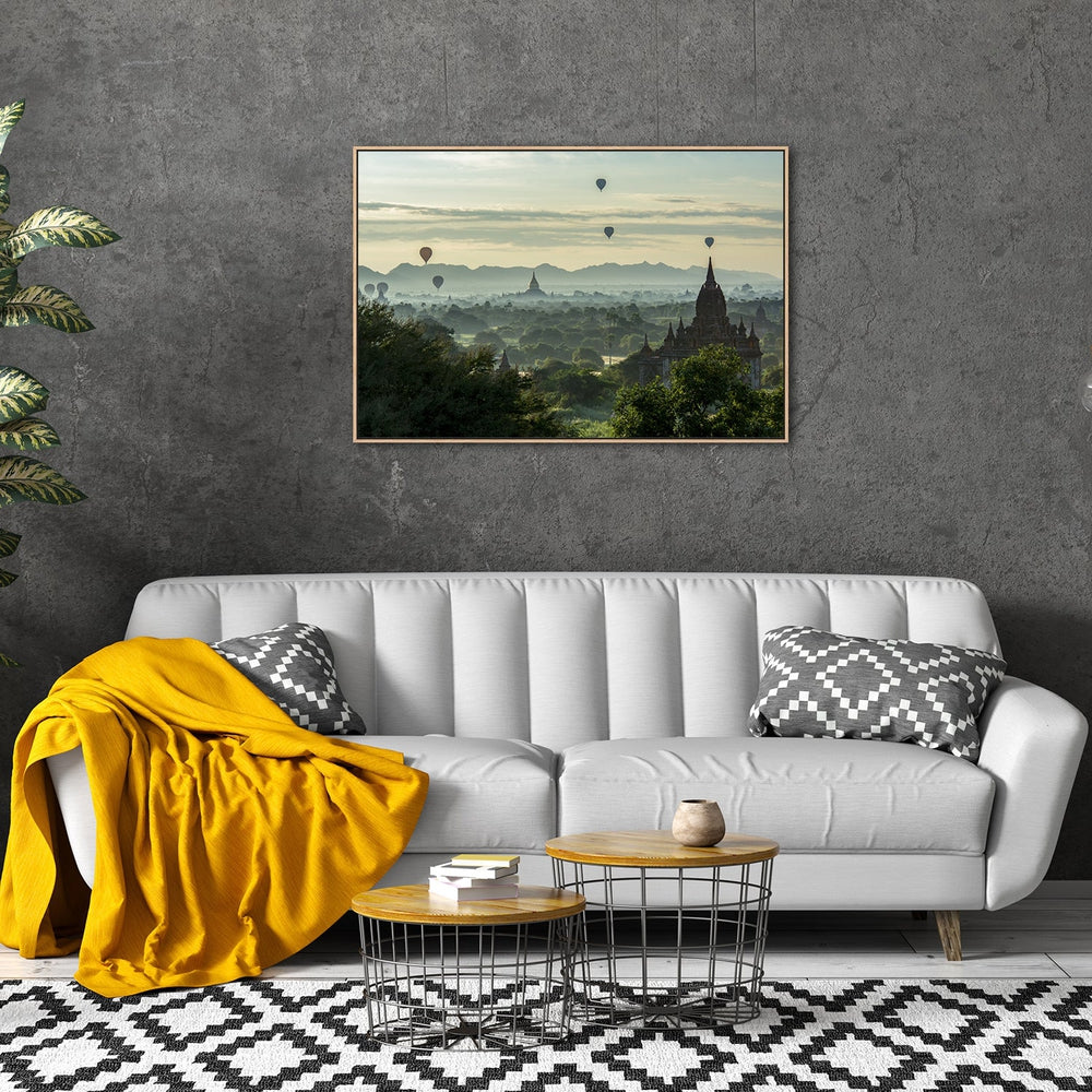 wall-art-print-canvas-poster-framed-Balloons On Temples, By Mieke Suharini-by-Plus X Studio-Gioia Wall Art