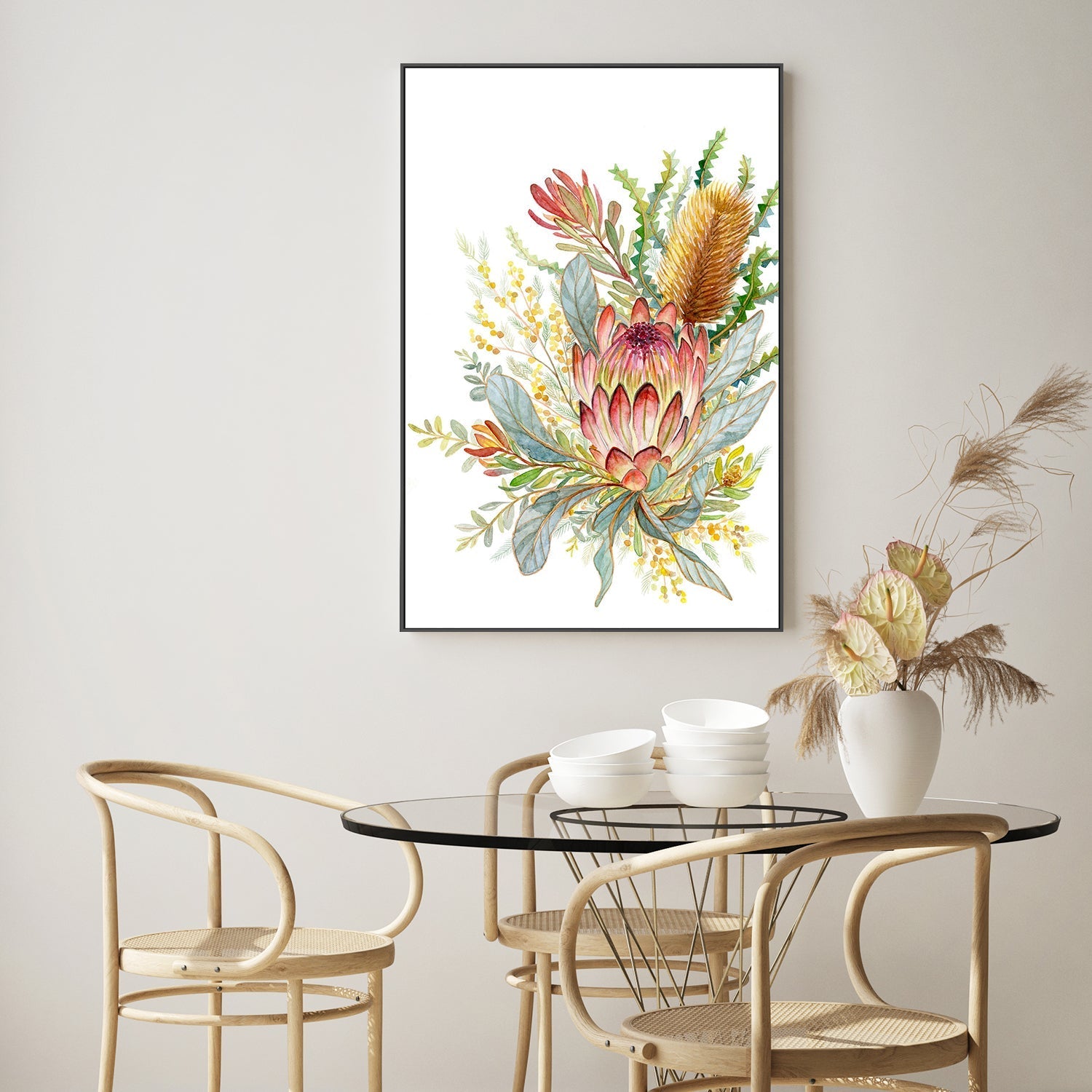 wall-art-print-canvas-poster-framed-Banksia & Leucadendron , By Jessie Mitchelson-7