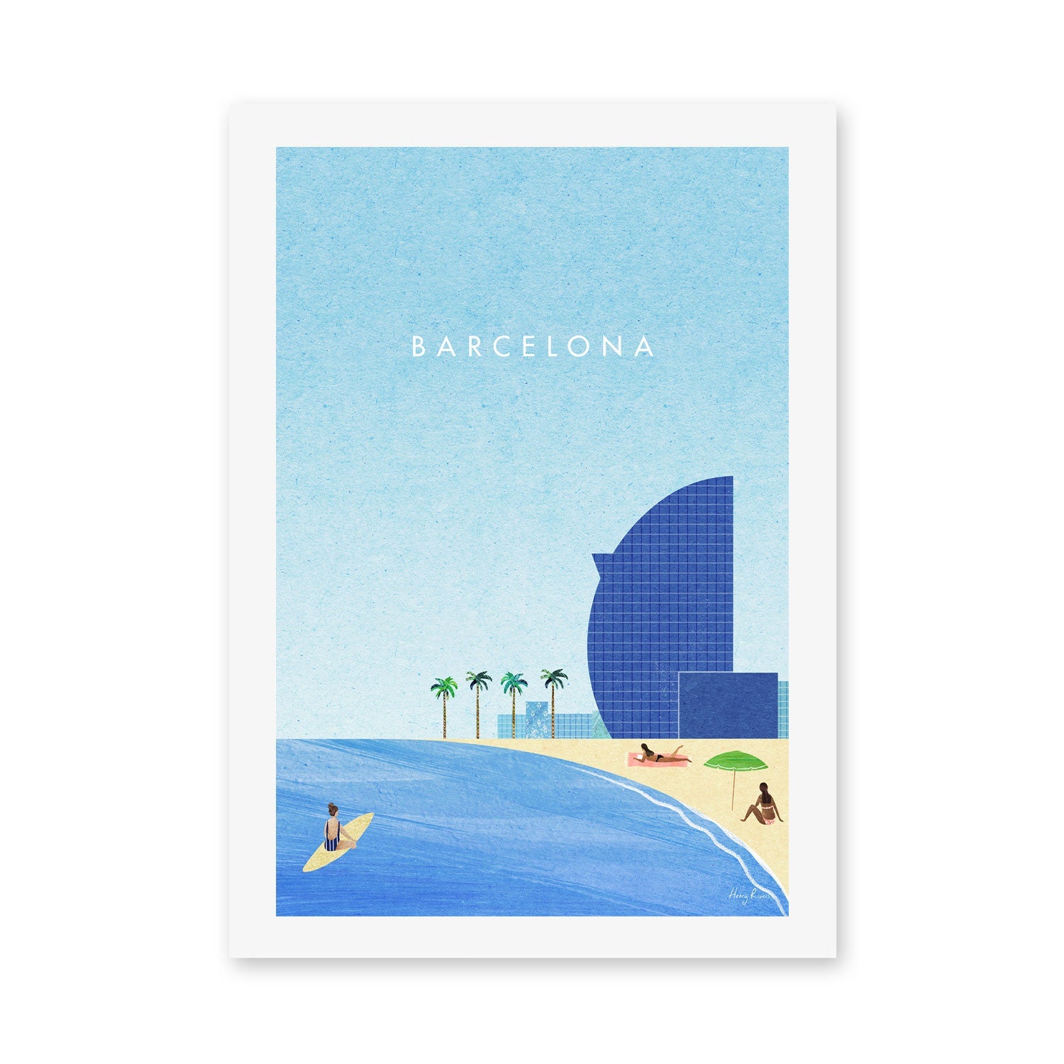 wall-art-print-canvas-poster-framed-Barcelona , By Henry Rivers-GIOIA-WALL-ART