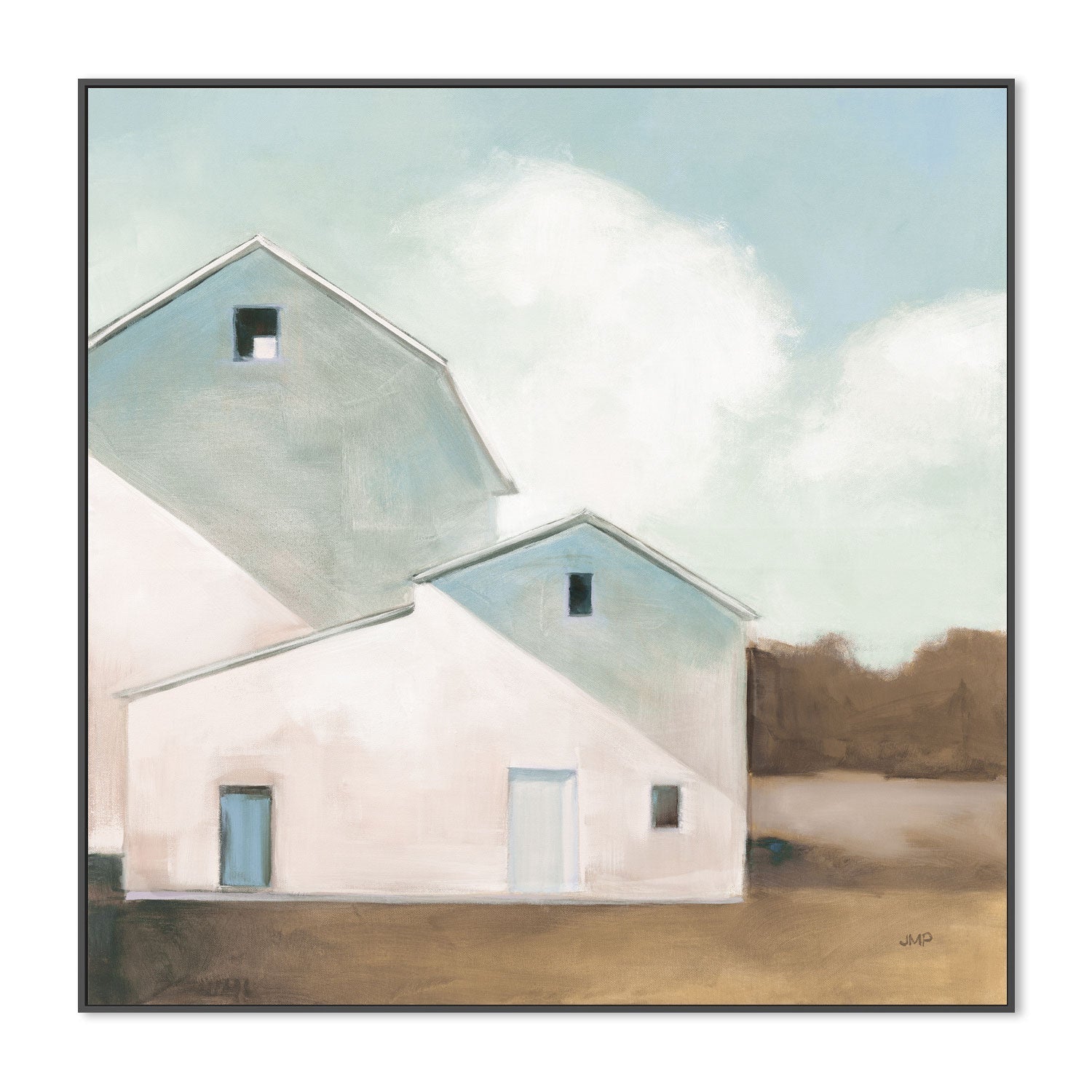 wall-art-print-canvas-poster-framed-Barn Shadows Neutral , By Julia Purinton , By Julia Purinton-3