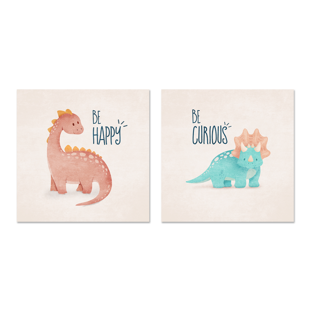 wall-art-print-canvas-poster-framed-Be Happy And Curious, Set Of 2 , By Emel Tunaboylu-GIOIA-WALL-ART