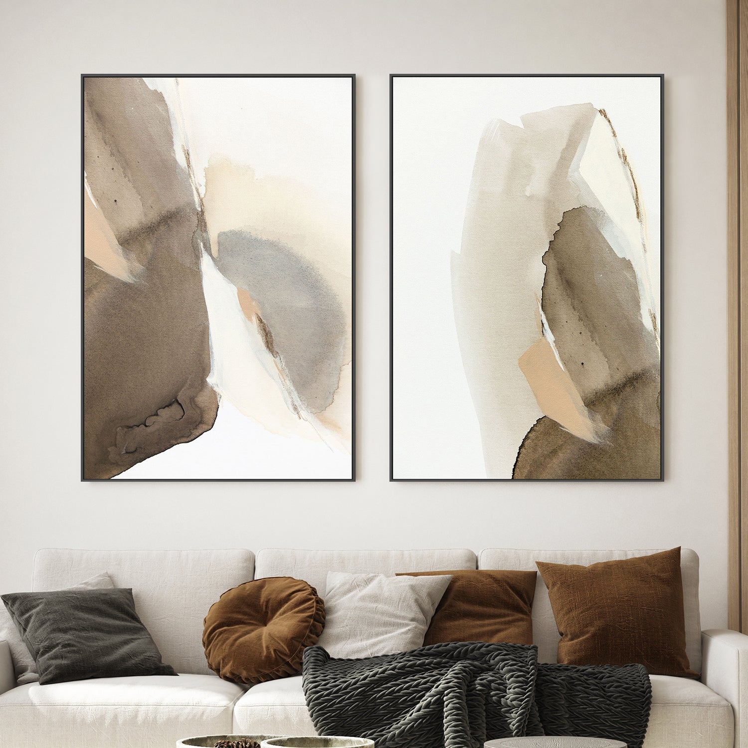 wall-art-print-canvas-poster-framed-Be Still And Know, Style A & B, Set Of 2 , By Cecelia Cheung-2