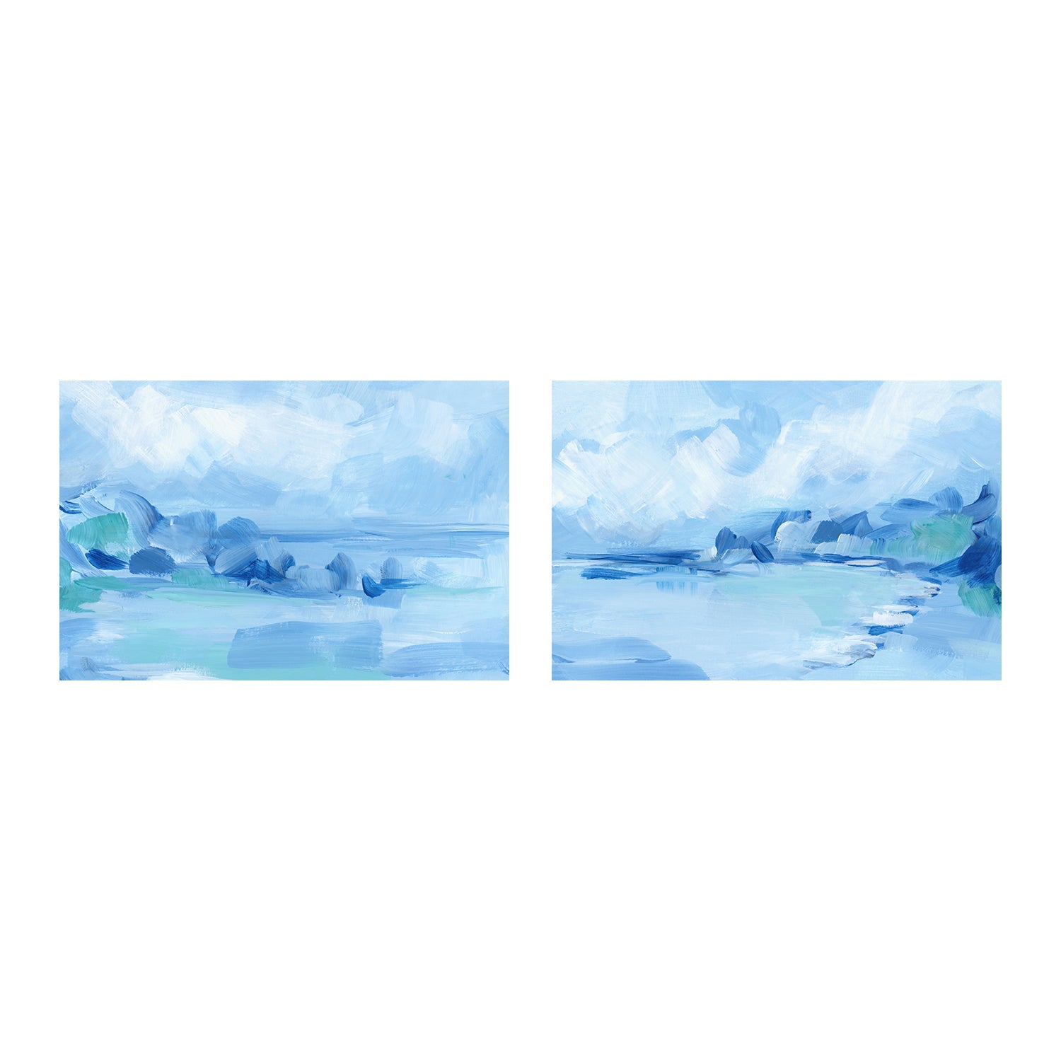 wall-art-print-canvas-poster-framed-Beach Abstract , Style A & B, Set Of 2 , By Jetty Home-1