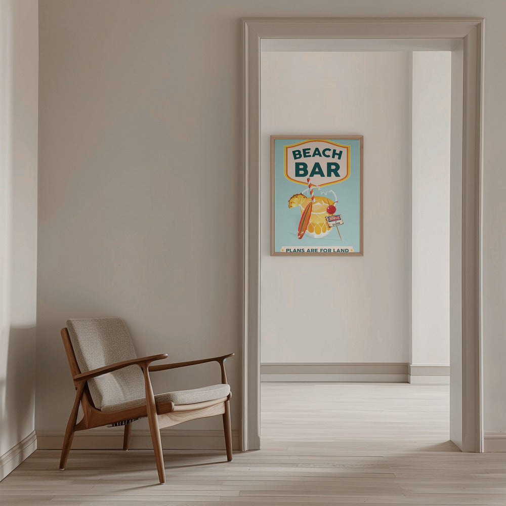 wall-art-print-canvas-poster-framed-Beach Bar Summer Tropical Cocktail Bar Art , By Brett Gramse-10