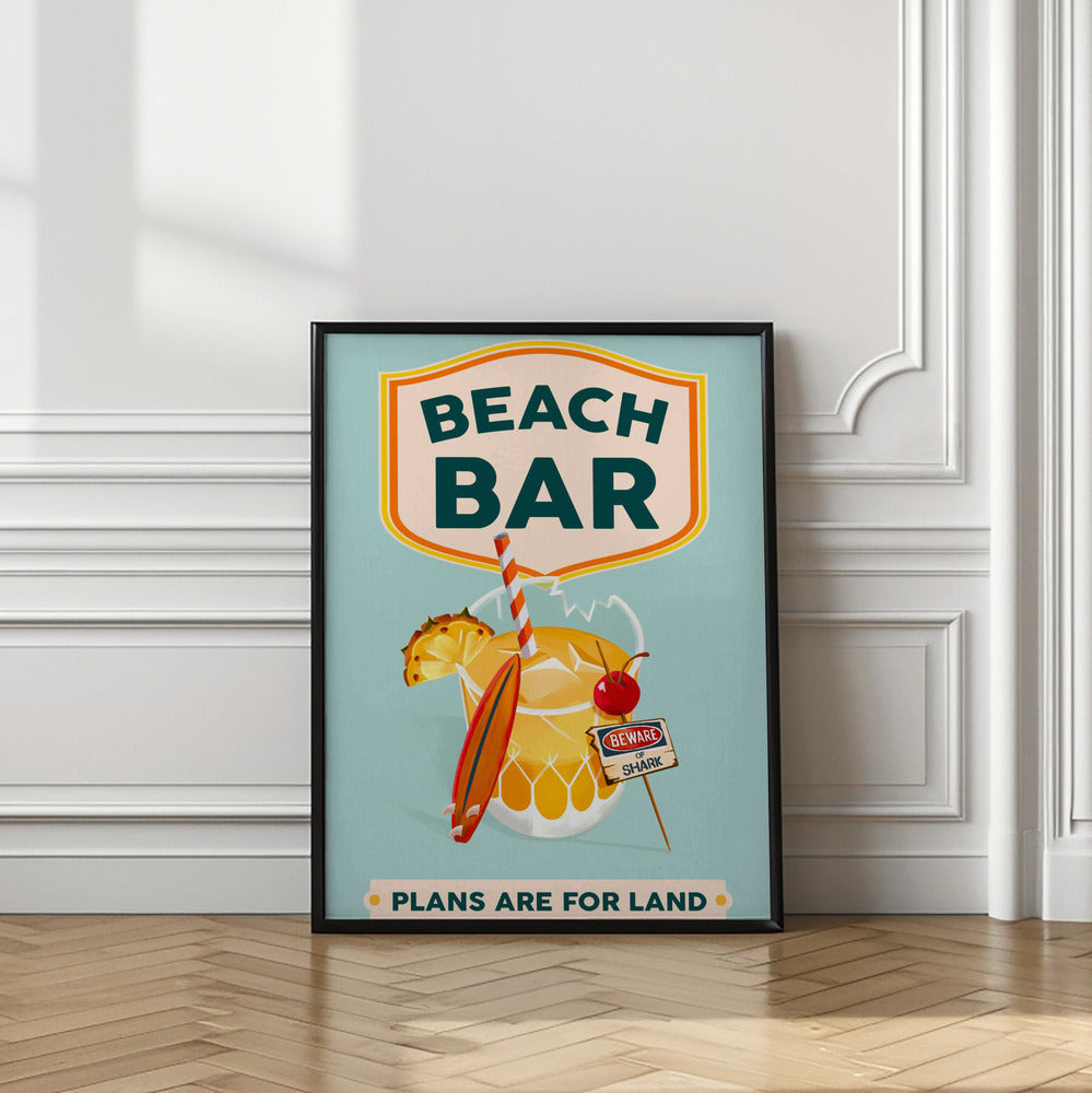wall-art-print-canvas-poster-framed-Beach Bar Summer Tropical Cocktail Bar Art , By Brett Gramse-8