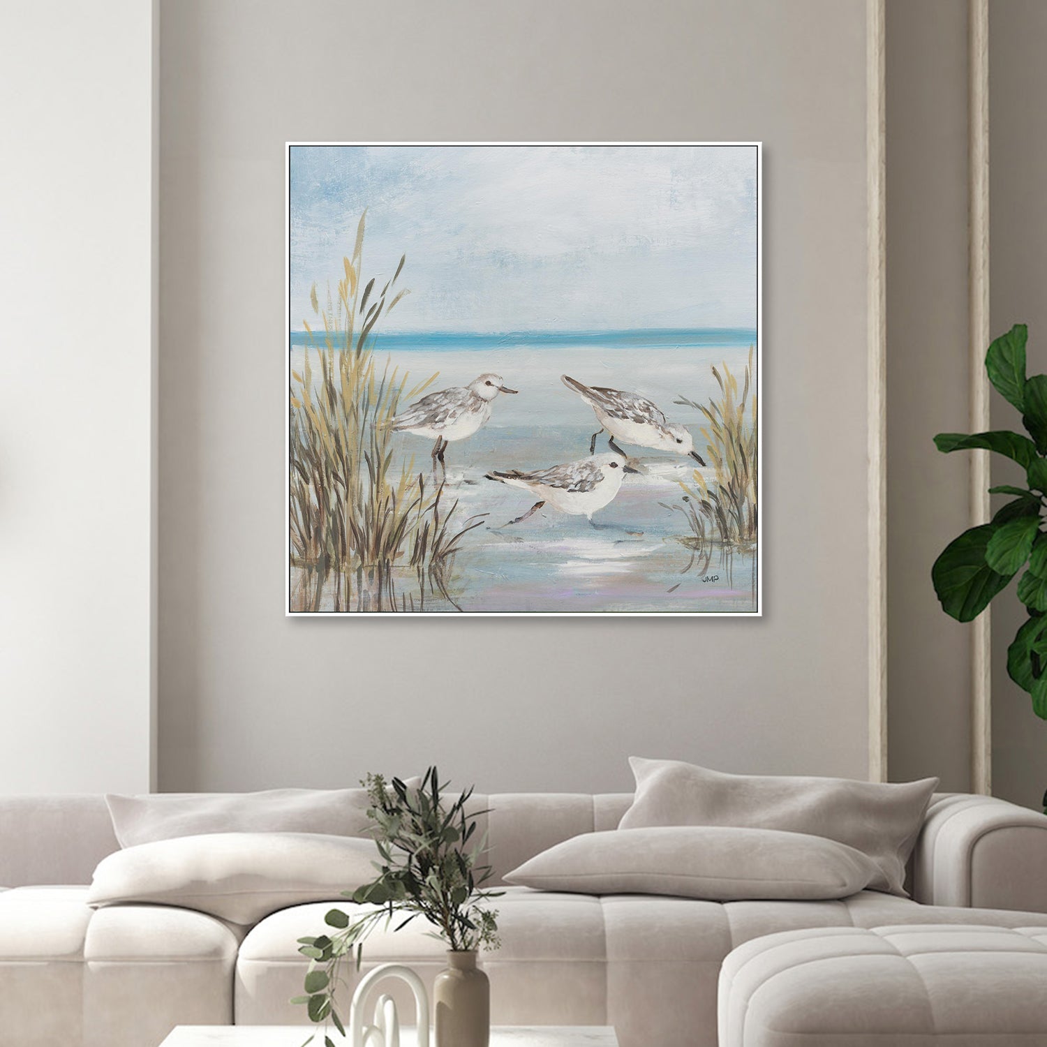 wall-art-print-canvas-poster-framed-Beach Birds, Style B-2