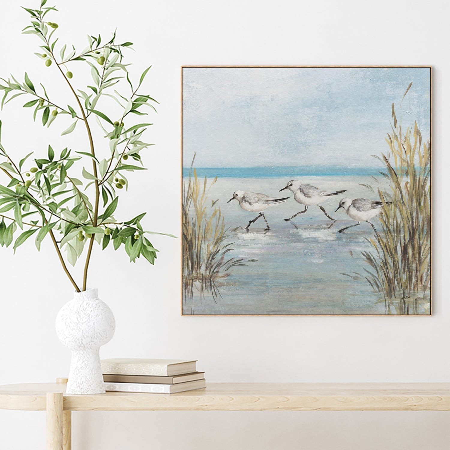 wall-art-print-canvas-poster-framed-Beach Birds, Style C-2