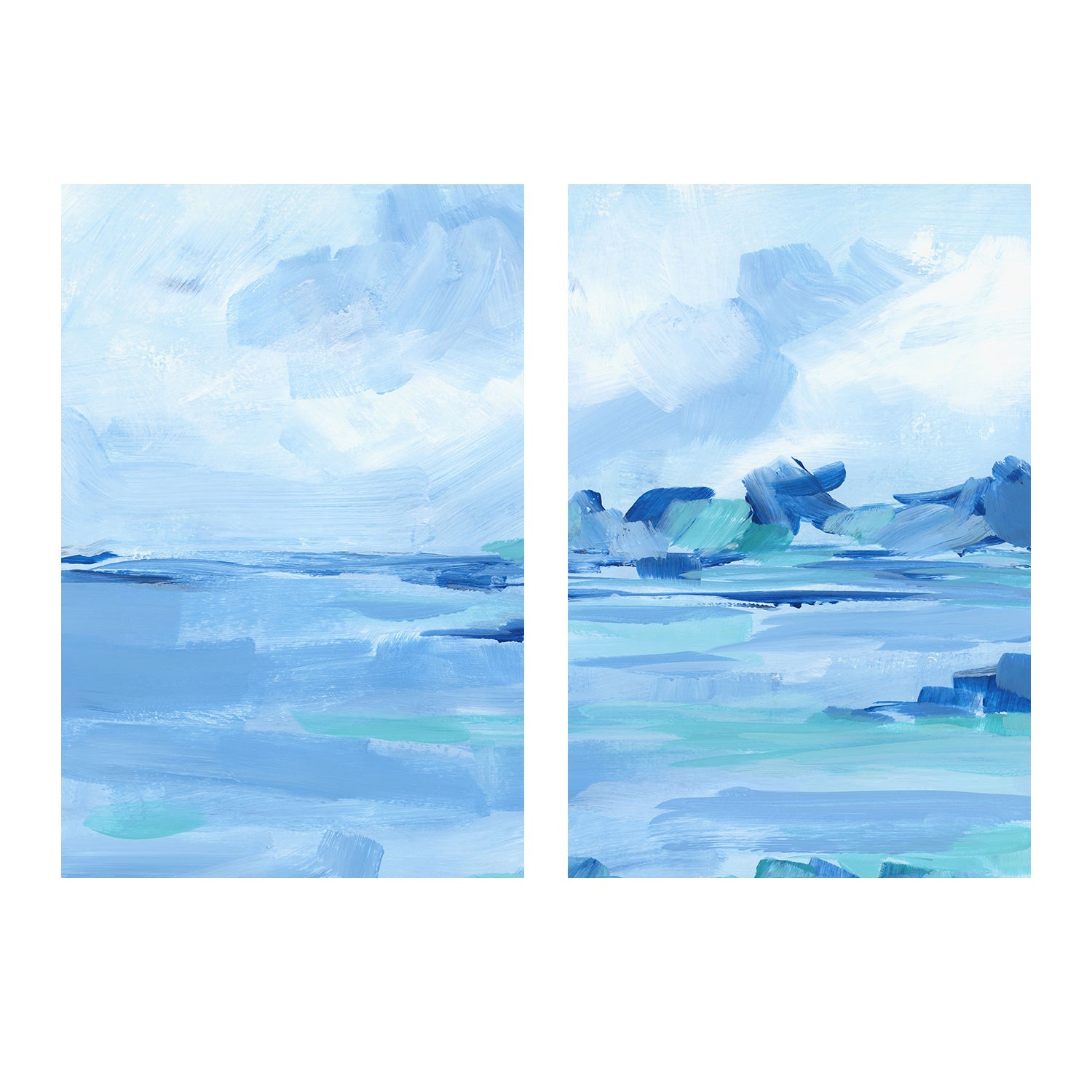 wall-art-print-canvas-poster-framed-Beach Escape , Style A & B , Set Of 2 , By Jetty Home-1