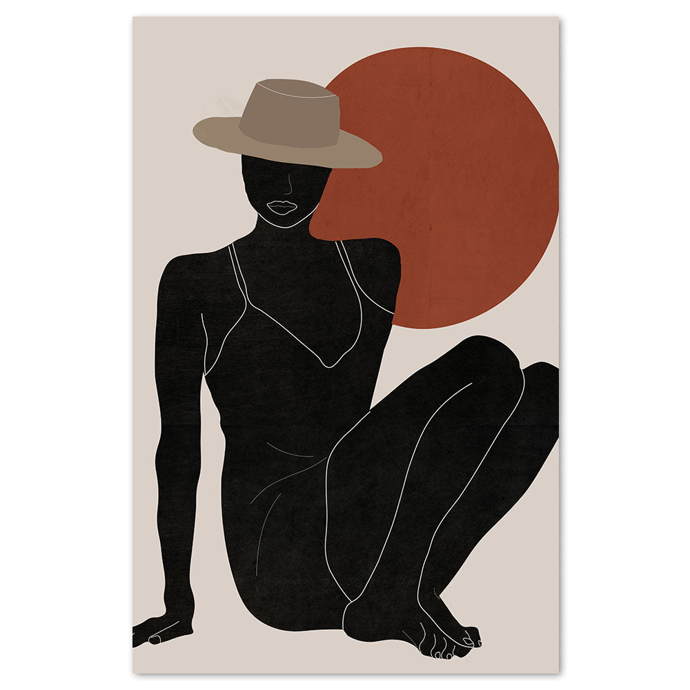 wall-art-print-canvas-poster-framed-Beach Girl-by-Roberto Moro Art-Gioia Wall Art