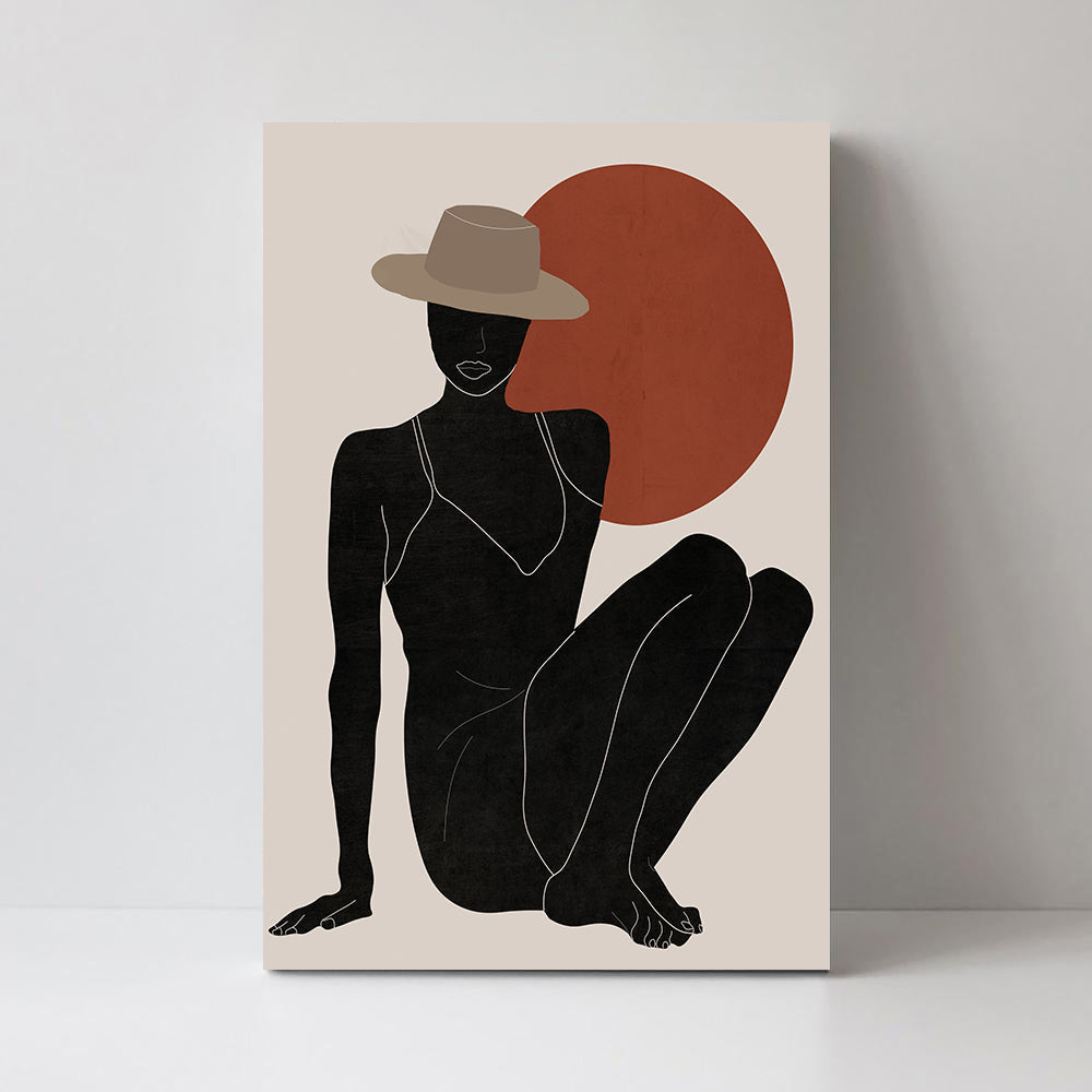 wall-art-print-canvas-poster-framed-Beach Girl-by-Roberto Moro Art-Gioia Wall Art