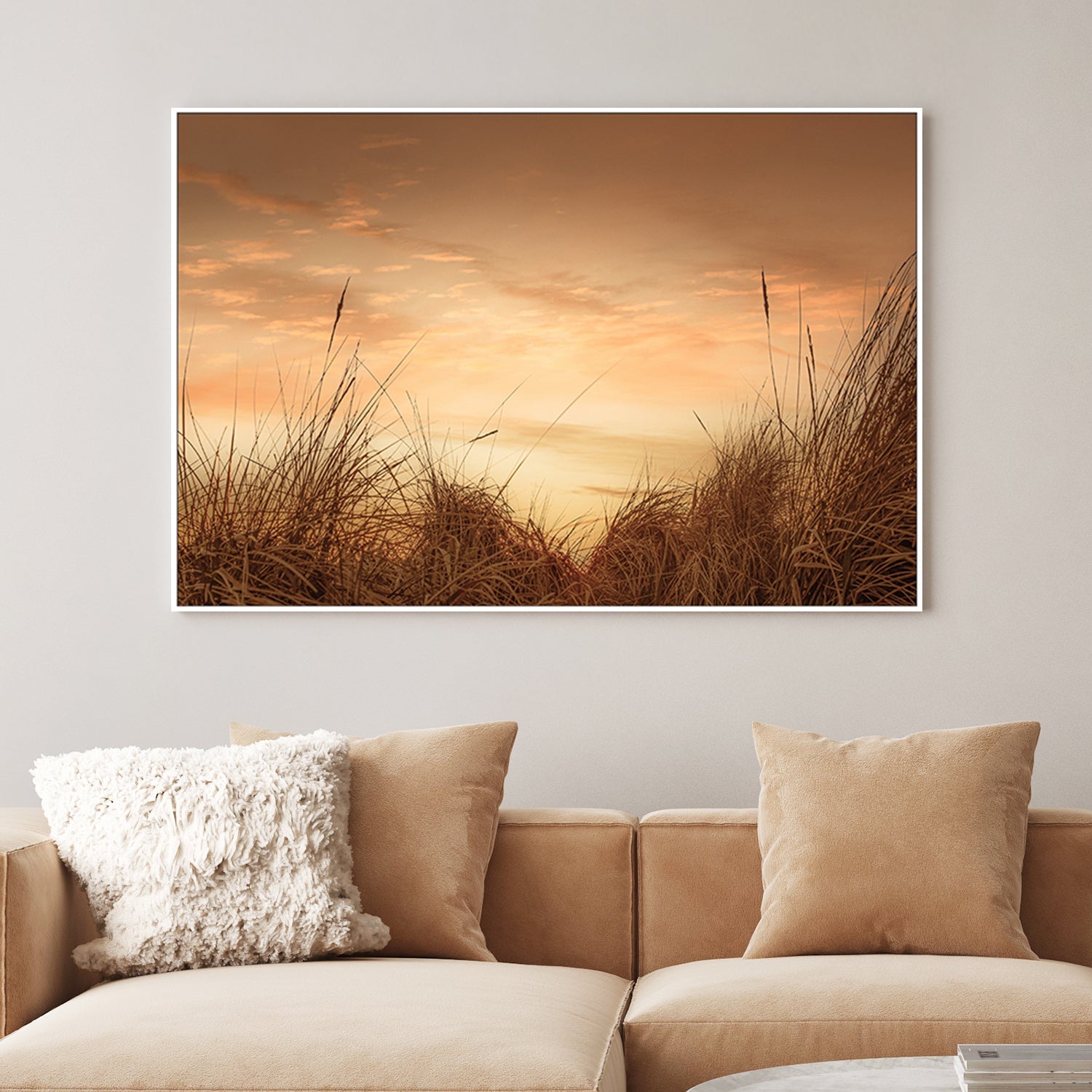 wall-art-print-canvas-poster-framed-Beach Grasses at Sunset-2
