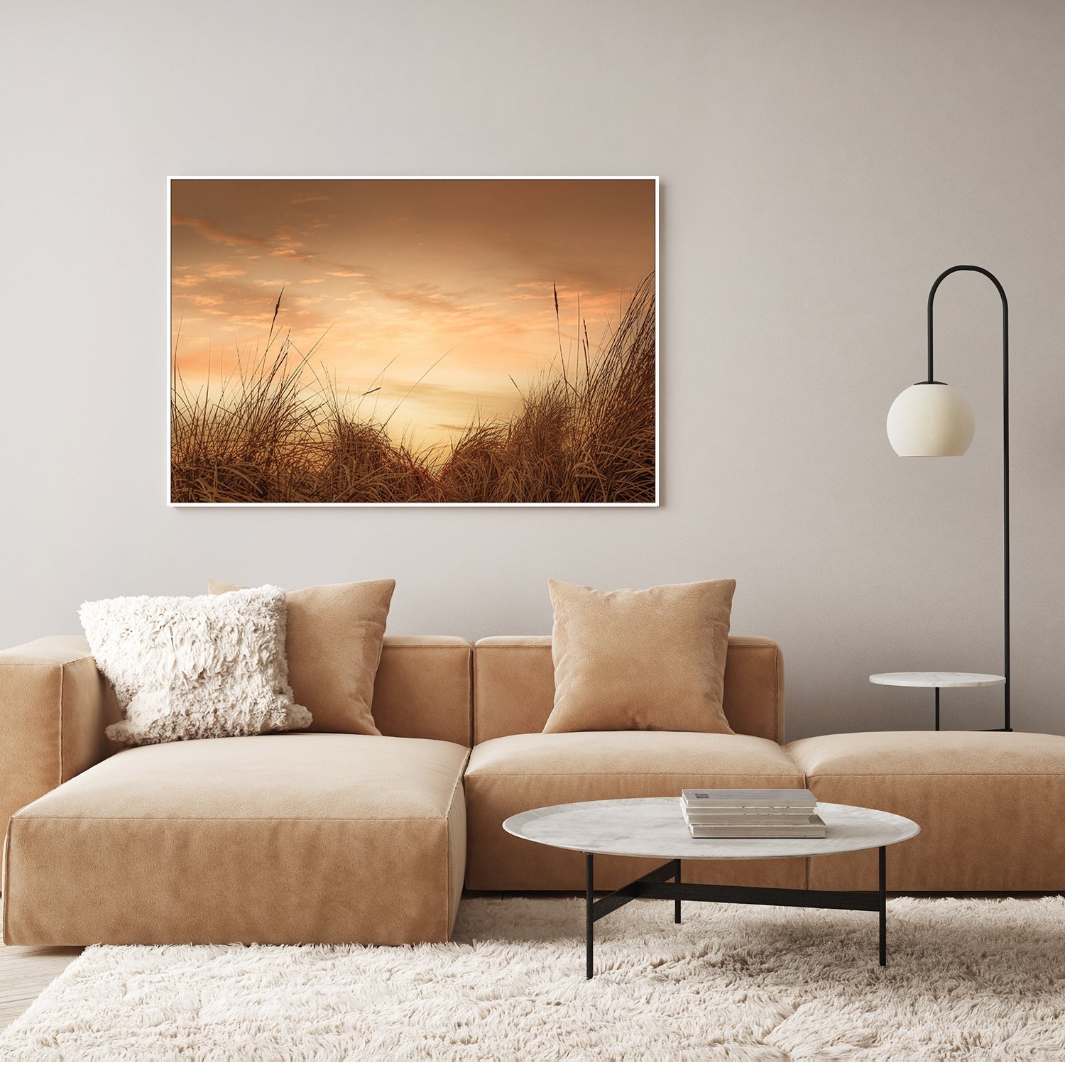 wall-art-print-canvas-poster-framed-Beach Grasses at Sunset-7