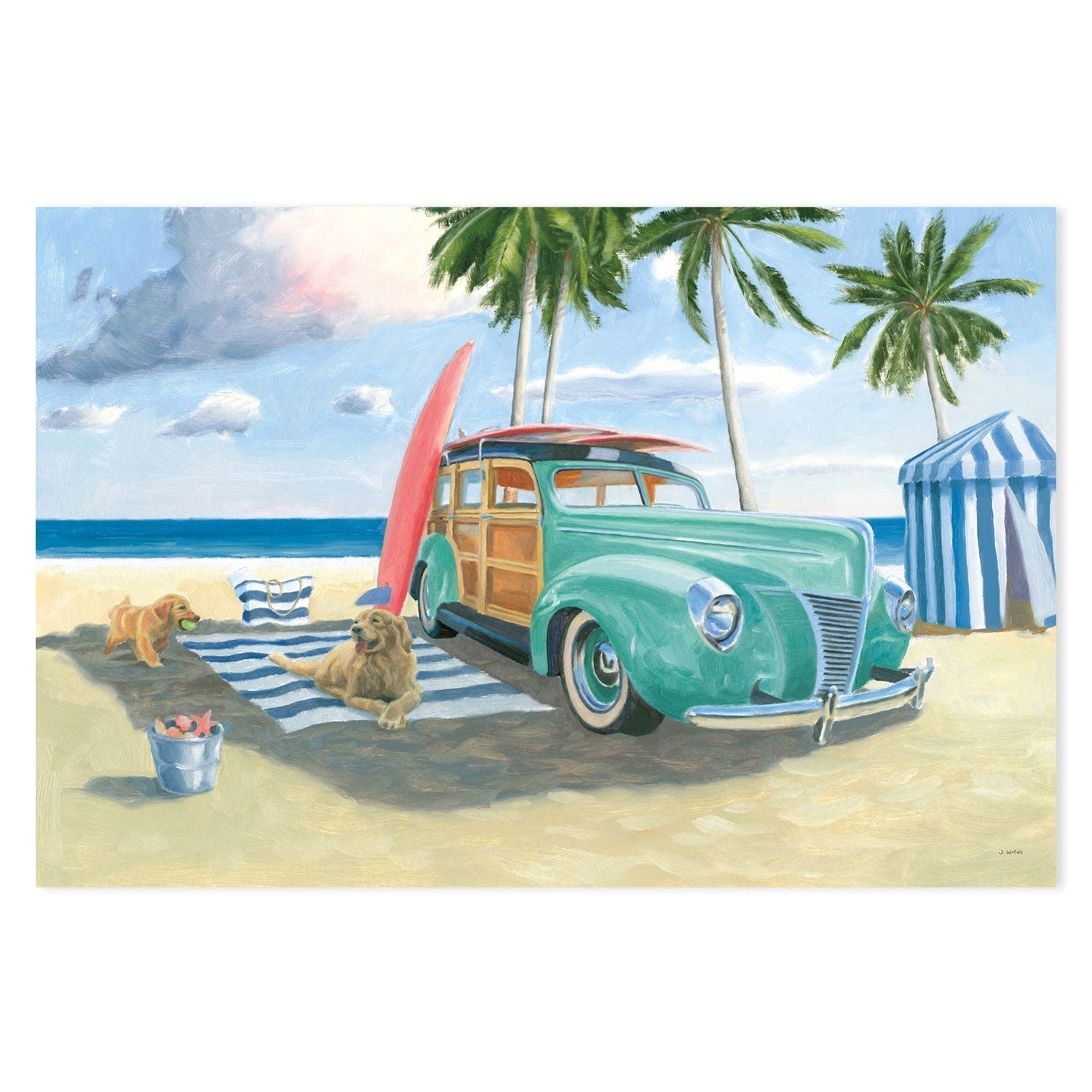 wall-art-print-canvas-poster-framed-Beach Ride, Style C-by-James Wiens-Gioia Wall Art