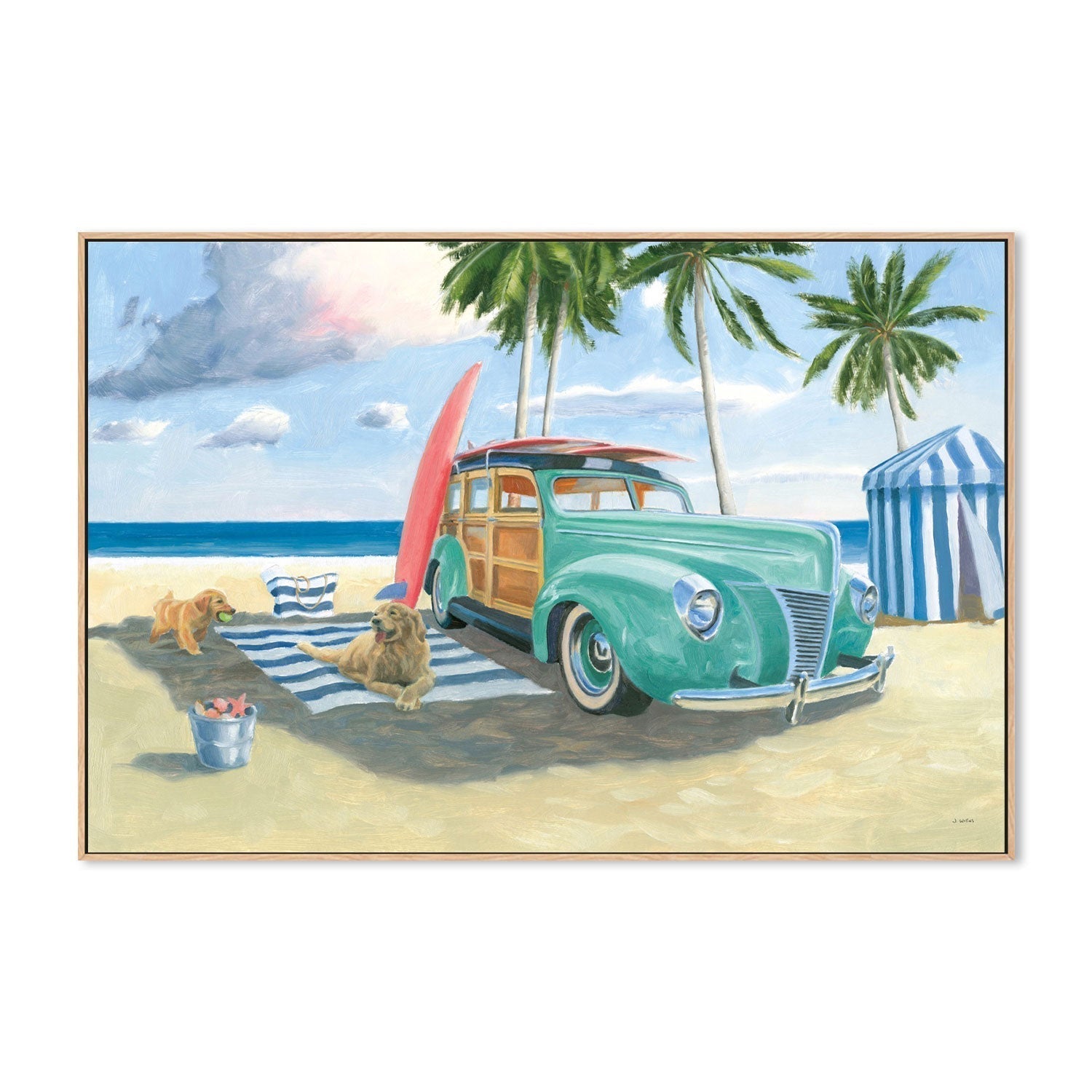 wall-art-print-canvas-poster-framed-Beach Ride, Style C-by-James Wiens-Gioia Wall Art