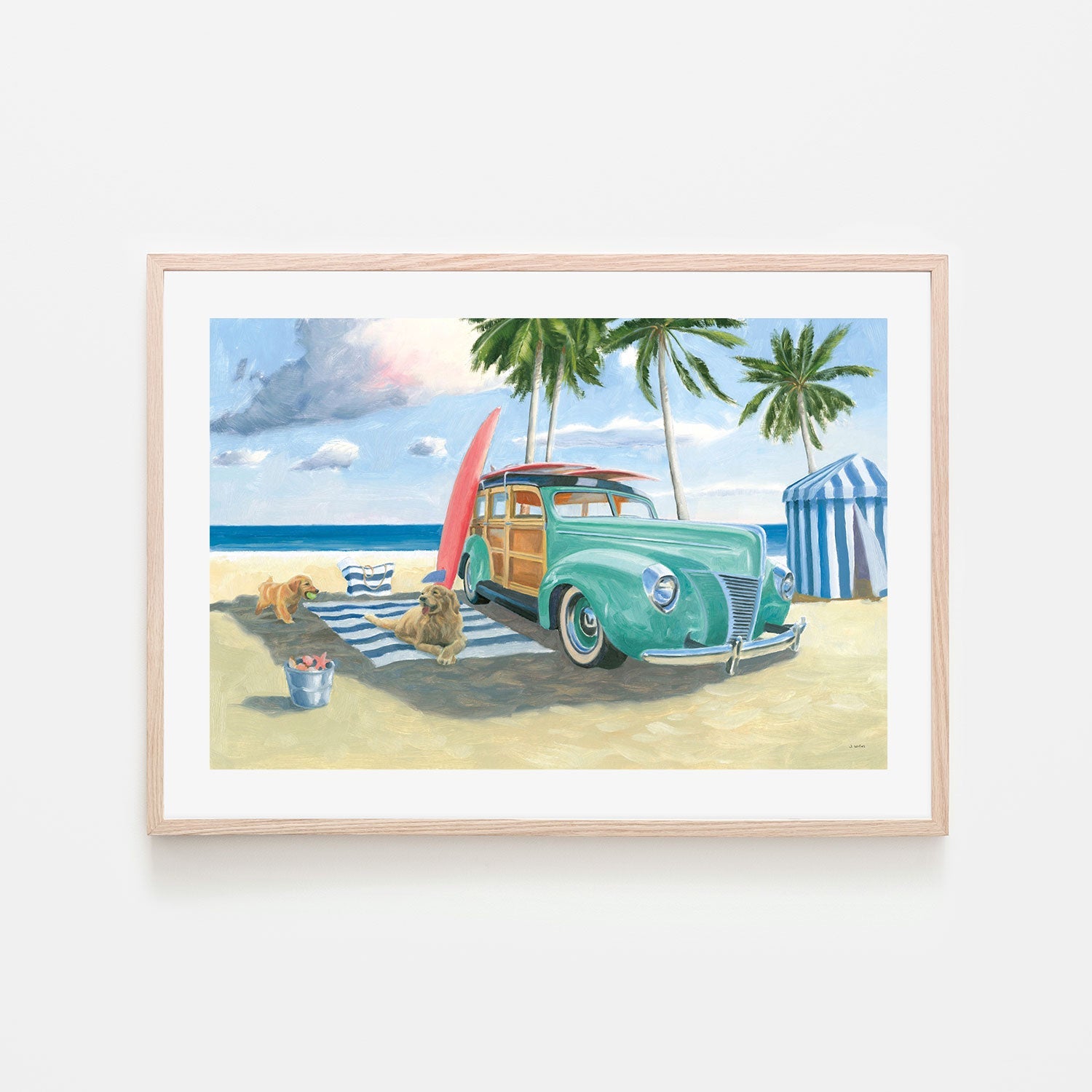 wall-art-print-canvas-poster-framed-Beach Ride, Style C-by-James Wiens-Gioia Wall Art