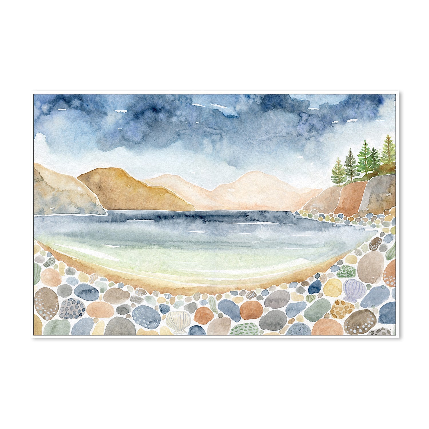 wall-art-print-canvas-poster-framed-Beach Scene, Style A-5