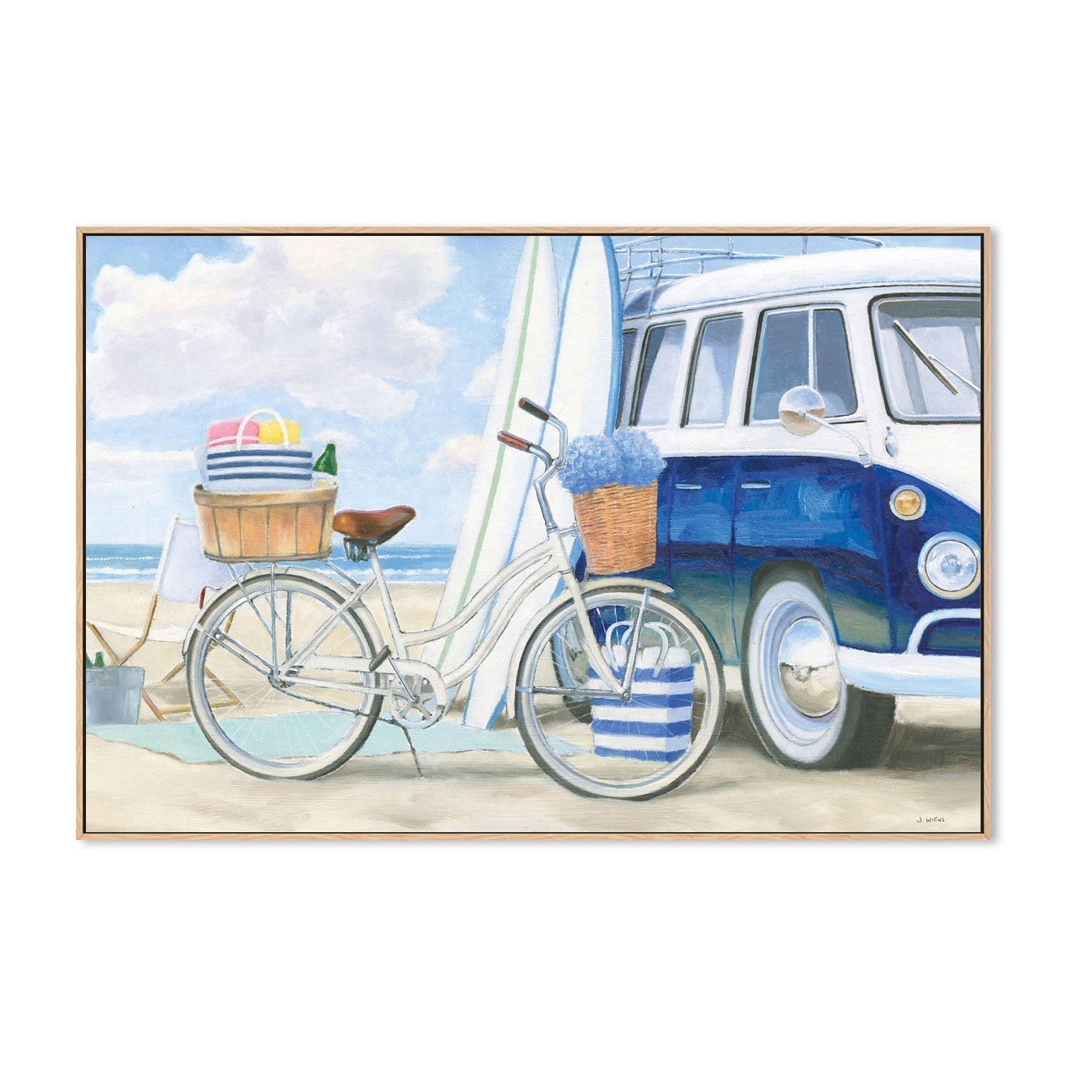 wall-art-print-canvas-poster-framed-Beach Time, Style A-by-James Wiens-Gioia Wall Art