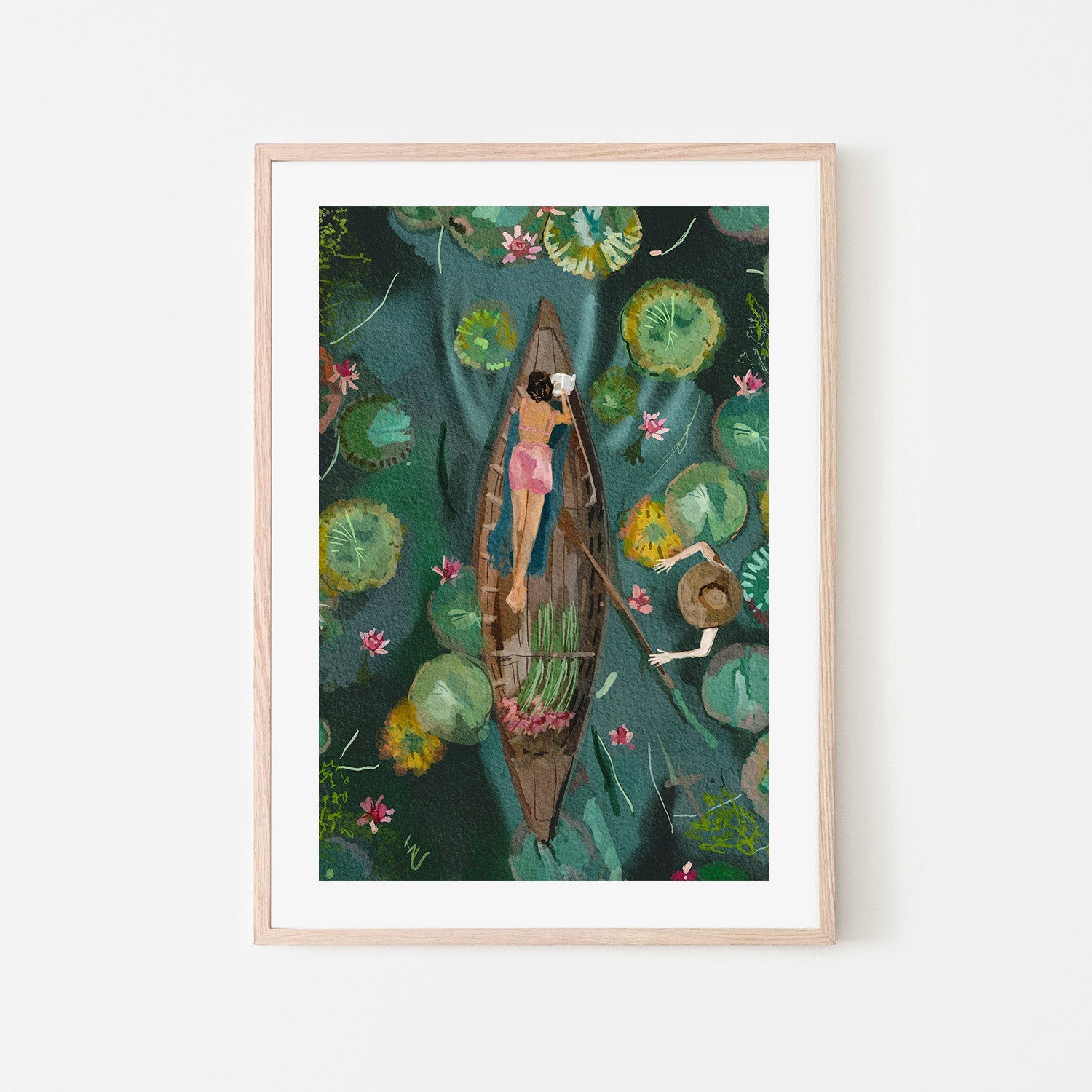 Between the lilies|Canvas Print Poster Wall Art | By Ekaterina