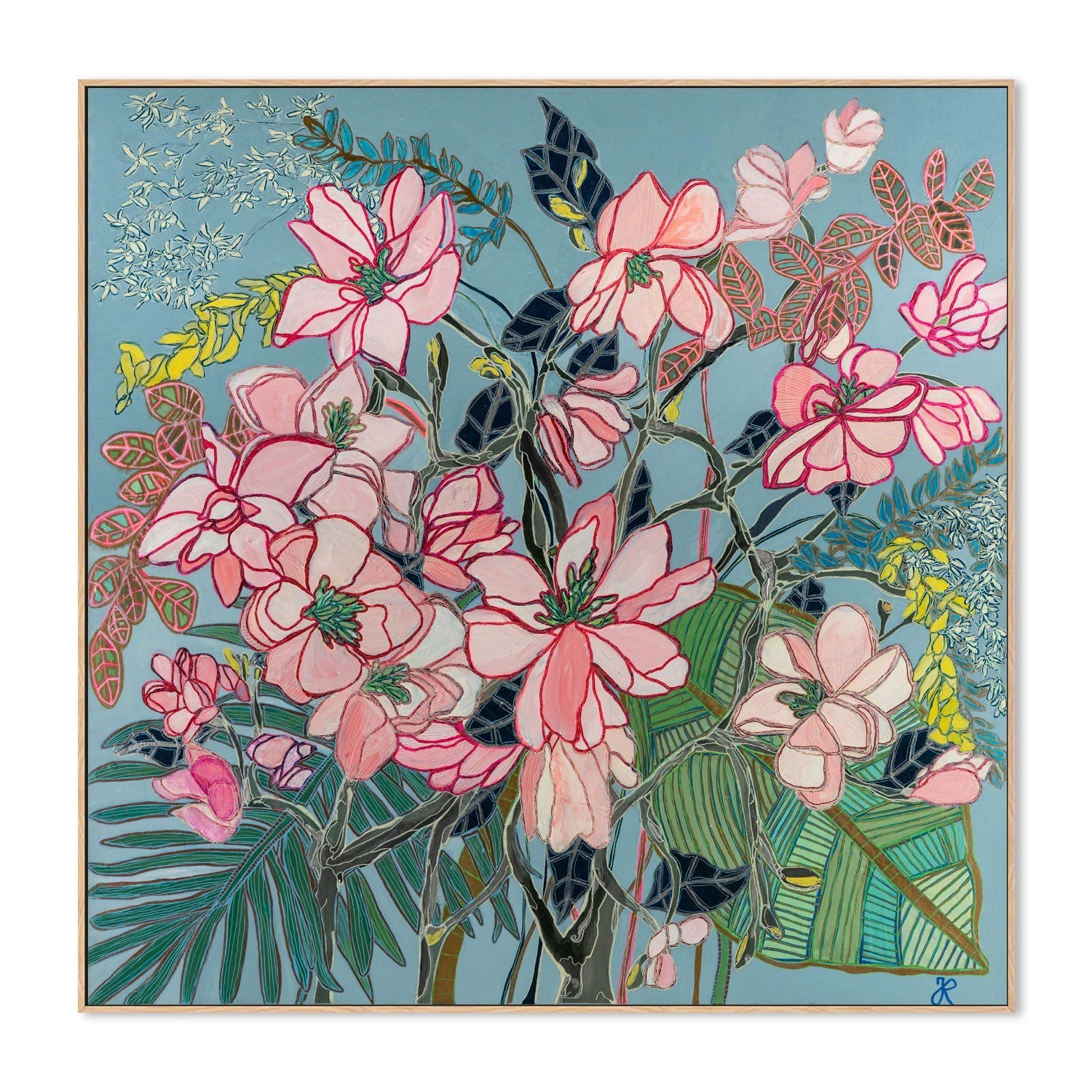 wall-art-print-canvas-poster-framed-Big Flowers , By Tracy Robinson-4
