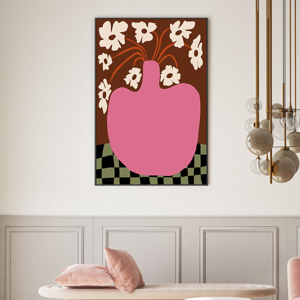 wall-art-print-canvas-poster-framed-Big pot with flower-2