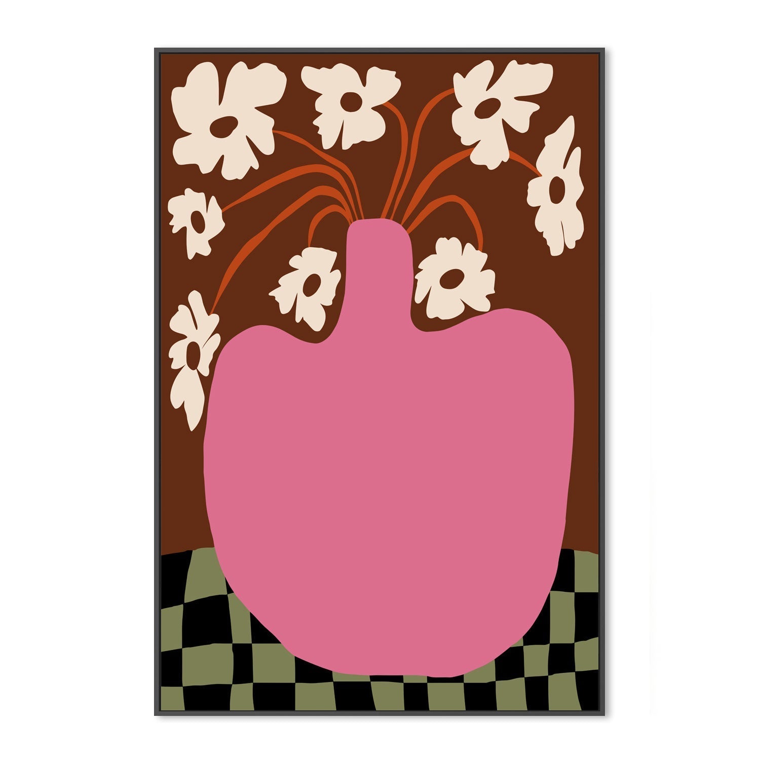 wall-art-print-canvas-poster-framed-Big pot with flower-3