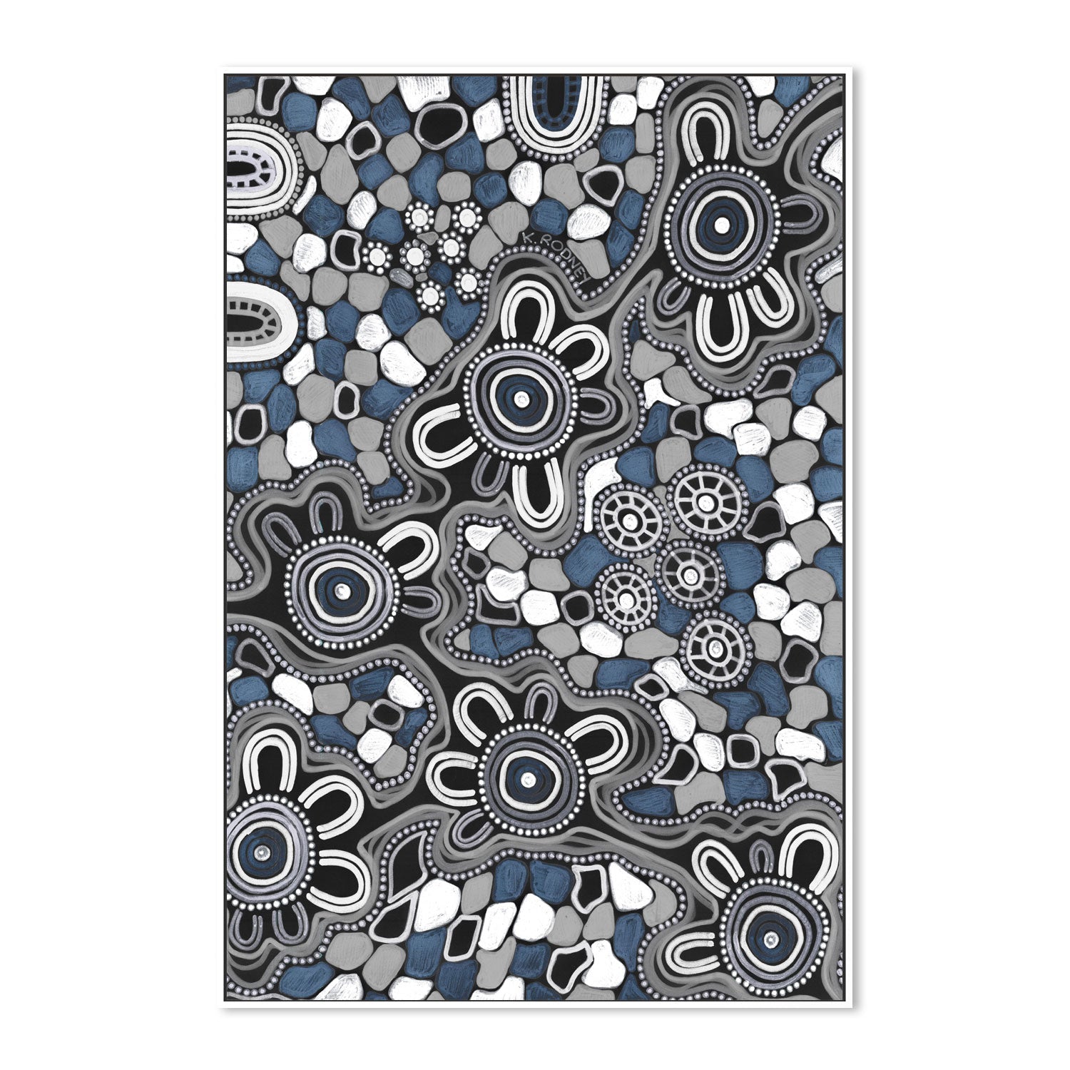 wall-art-print-canvas-poster-framed-Birak Nights, Blue Tones , By Kristy Rodney-5