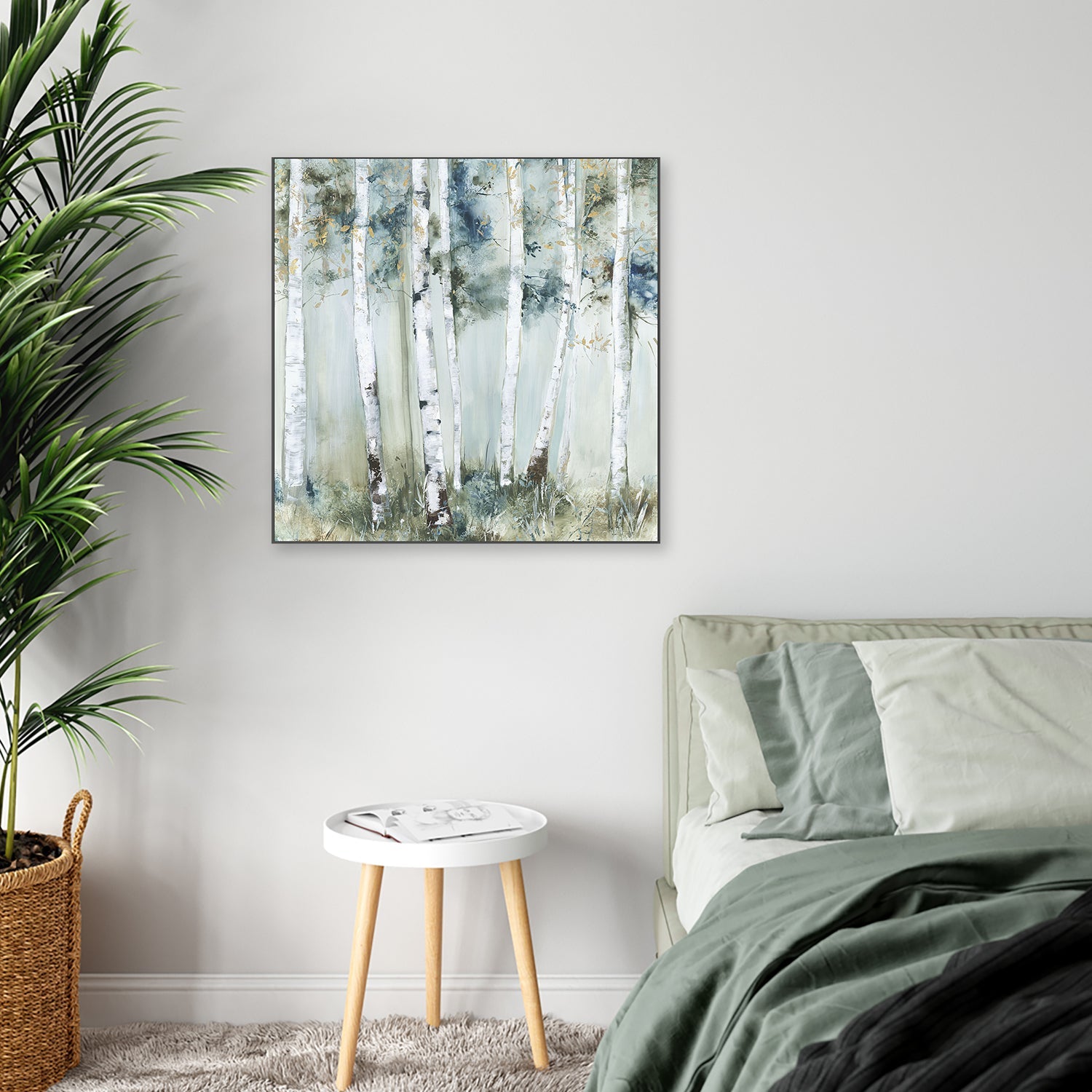 wall-art-print-canvas-poster-framed-Birch Blue Forest-7