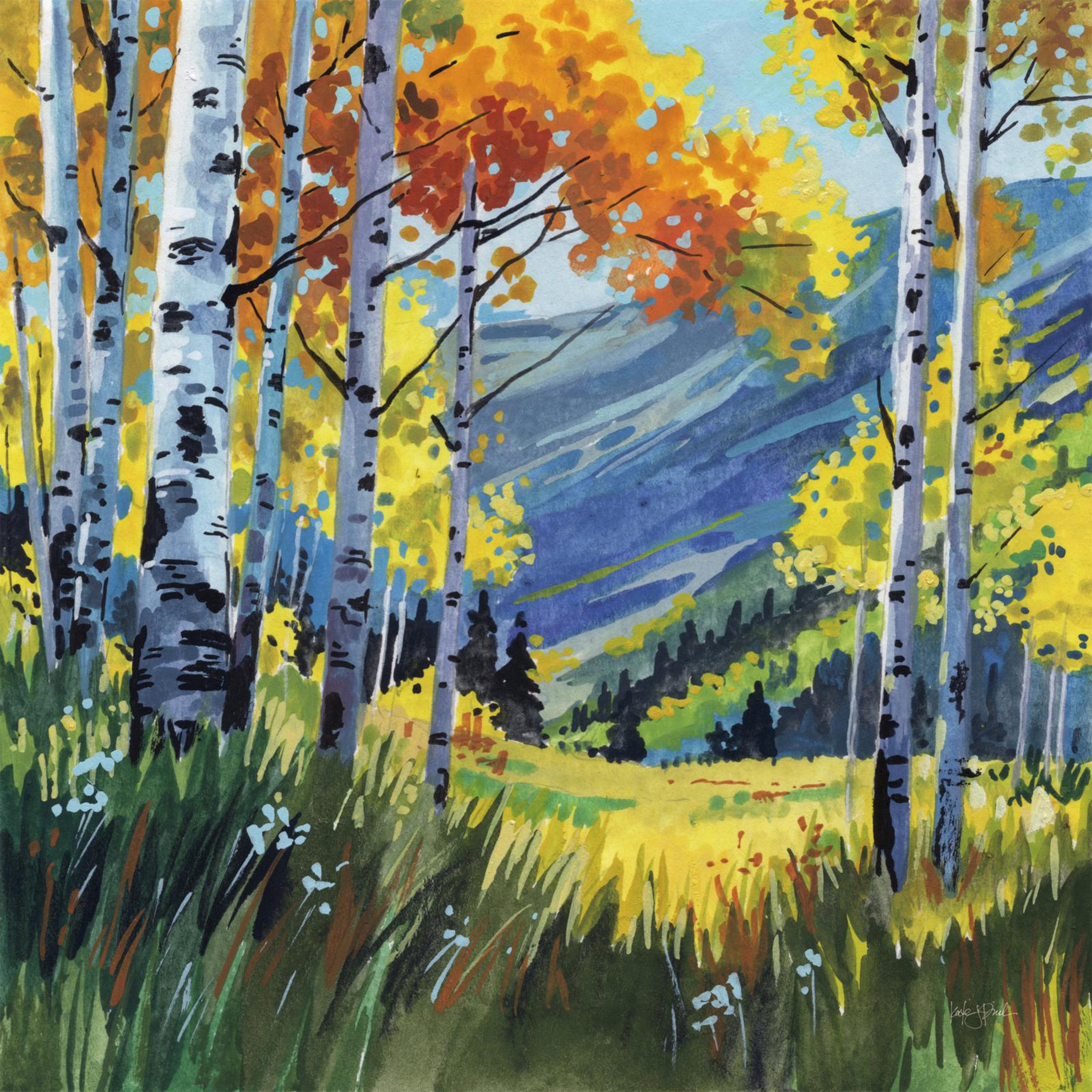 wall-art-print-canvas-poster-framed-Birch Grove Early Fall-1