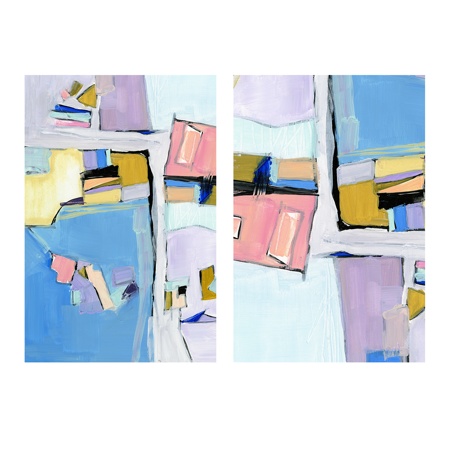 wall-art-print-canvas-poster-framed-Birds Eye View, Style A & C , Set Of 2-1