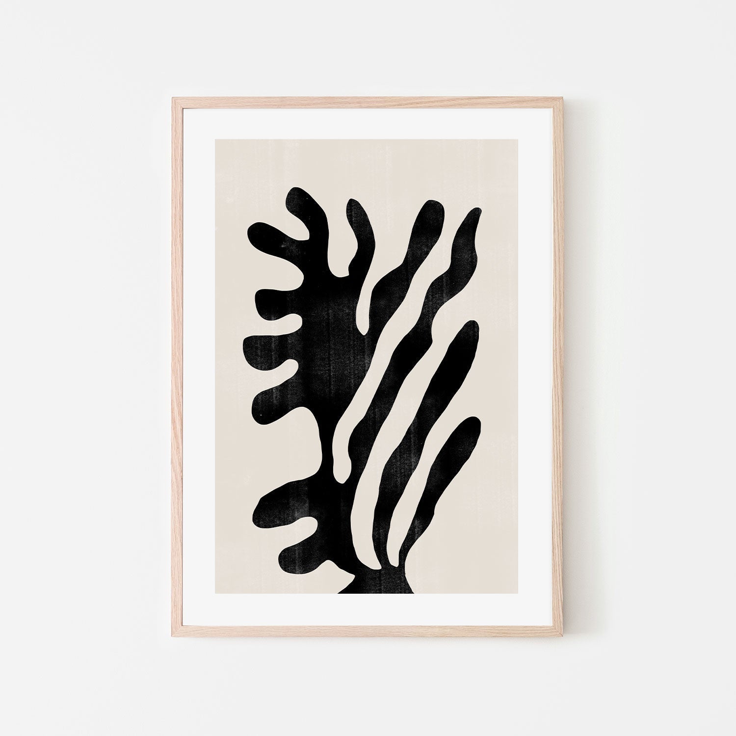 wall-art-print-canvas-poster-framed-Black Abstract Coral-GIOIA-WALL-ART