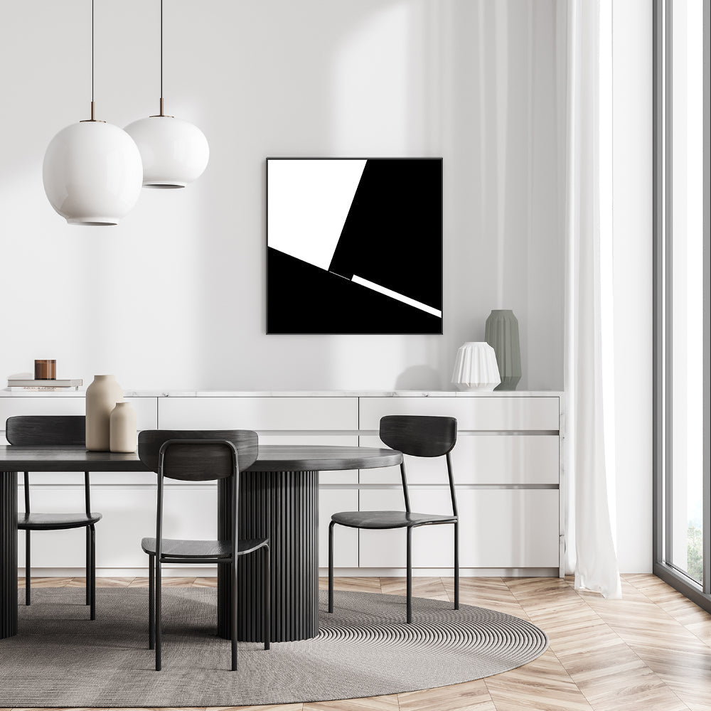 wall-art-print-canvas-poster-framed-Black And White Minimal Abstract , By Gilbert Claes-GIOIA-WALL-ART