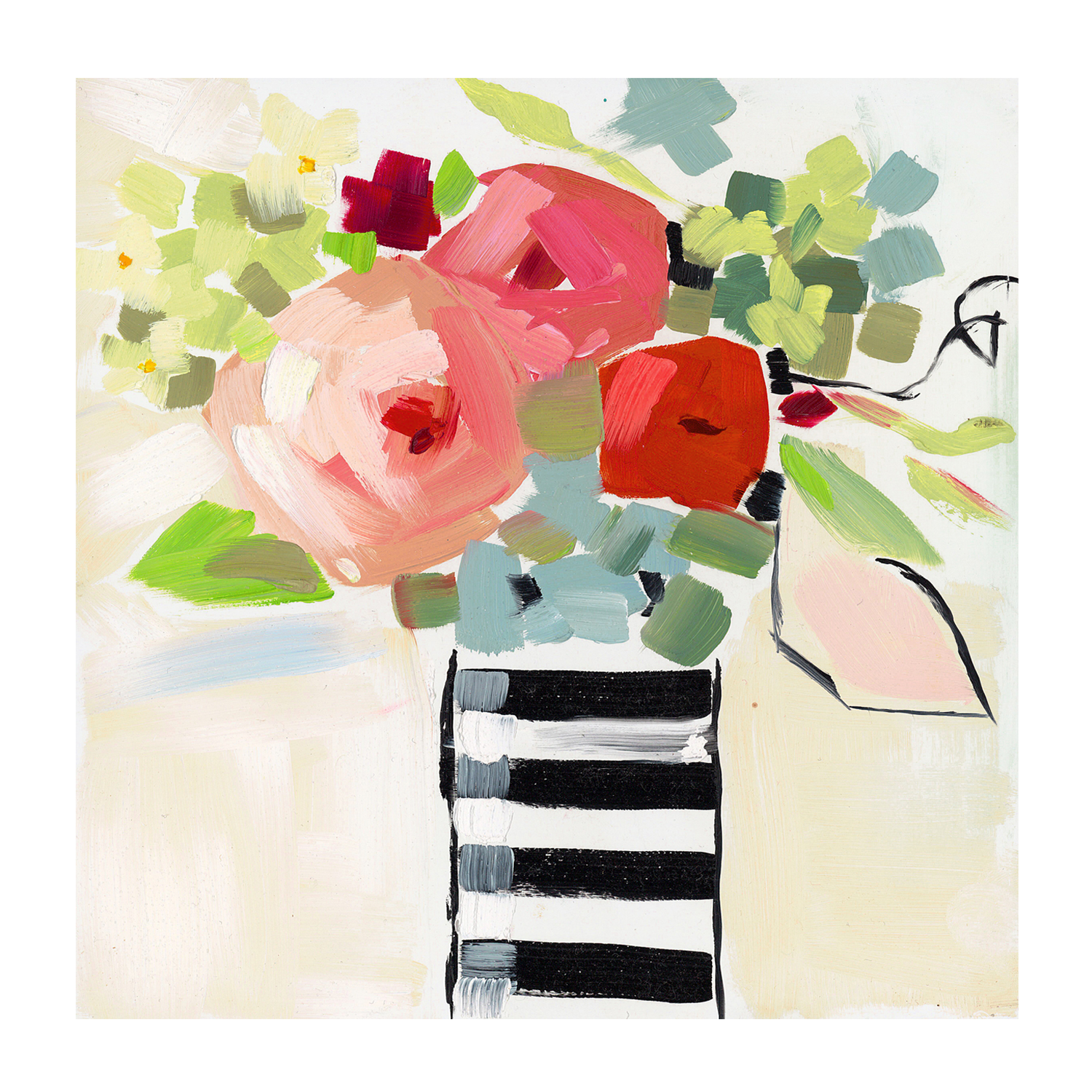 wall-art-print-canvas-poster-framed-Black and White Vase , By Jenny Westenhofer Art-1