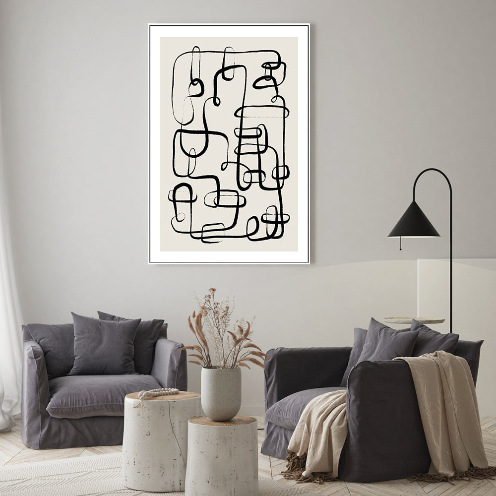 wall-art-print-canvas-poster-framed-Black Chains , By Treechild-GIOIA-WALL-ART