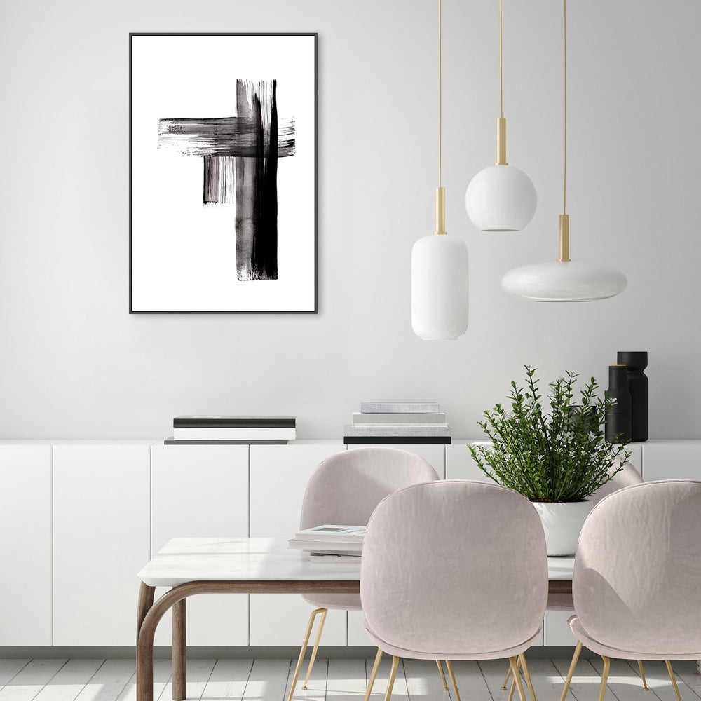 wall-art-print-canvas-poster-framed-Black Ink Stroke, Style A-by-Danushka Abeygoda-Gioia Wall Art
