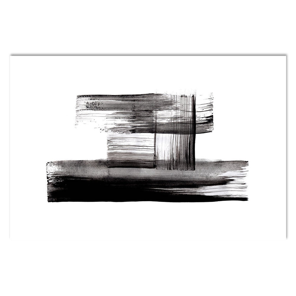 wall-art-print-canvas-poster-framed-Black Ink Stroke, Style B-by-Danushka Abeygoda-Gioia Wall Art