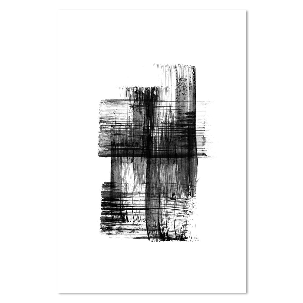 wall-art-print-canvas-poster-framed-Black Ink Stroke, Style C-by-Danushka Abeygoda-Gioia Wall Art