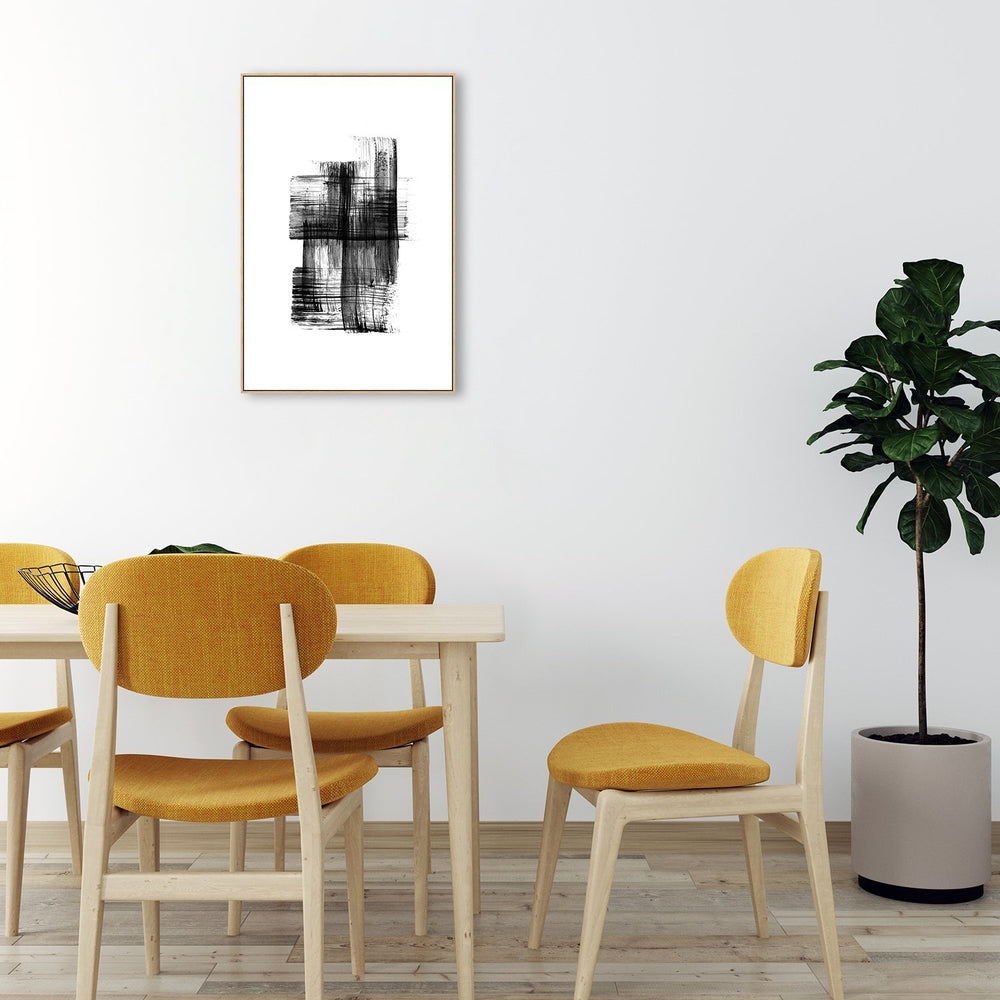 wall-art-print-canvas-poster-framed-Black Ink Stroke, Style C-by-Danushka Abeygoda-Gioia Wall Art
