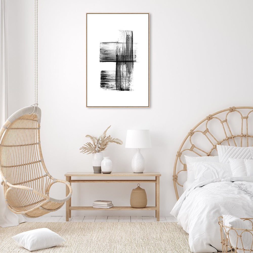 wall-art-print-canvas-poster-framed-Black Ink Stroke, Style D-by-Danushka Abeygoda-Gioia Wall Art