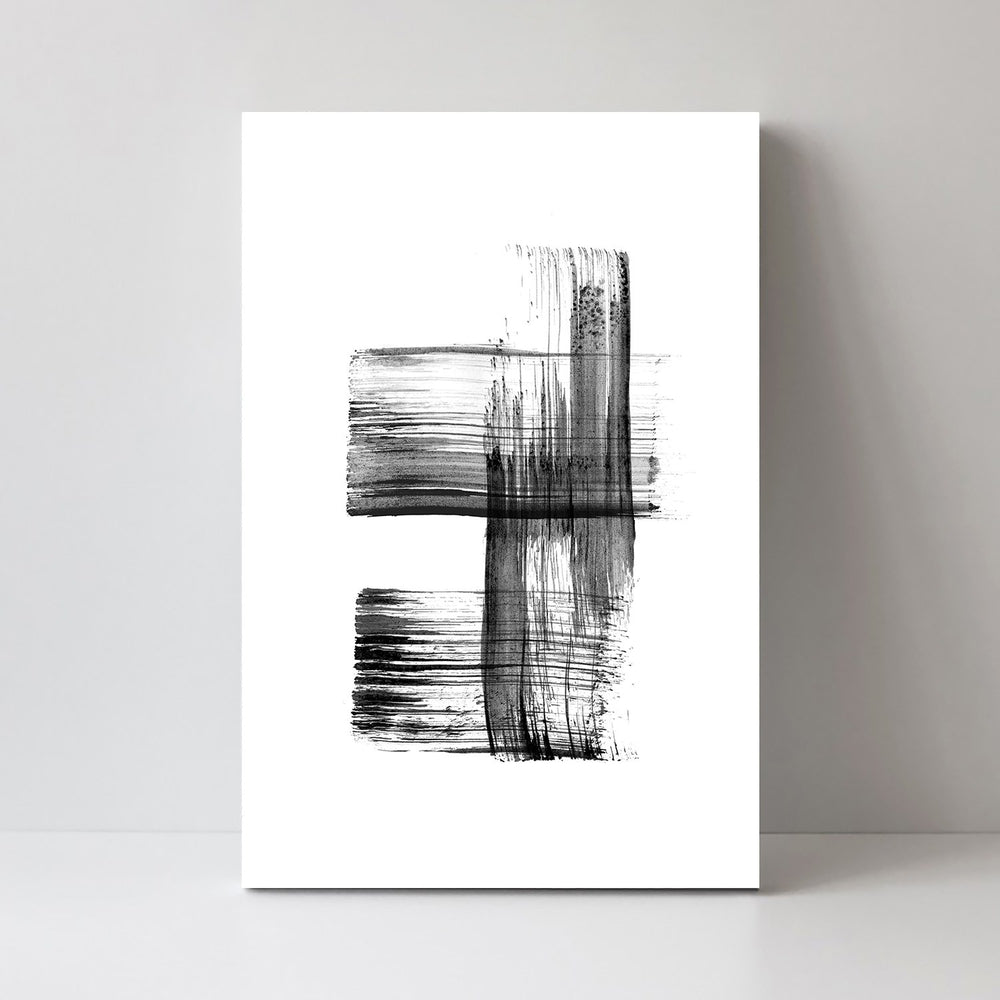 wall-art-print-canvas-poster-framed-Black Ink Stroke, Style D-by-Danushka Abeygoda-Gioia Wall Art
