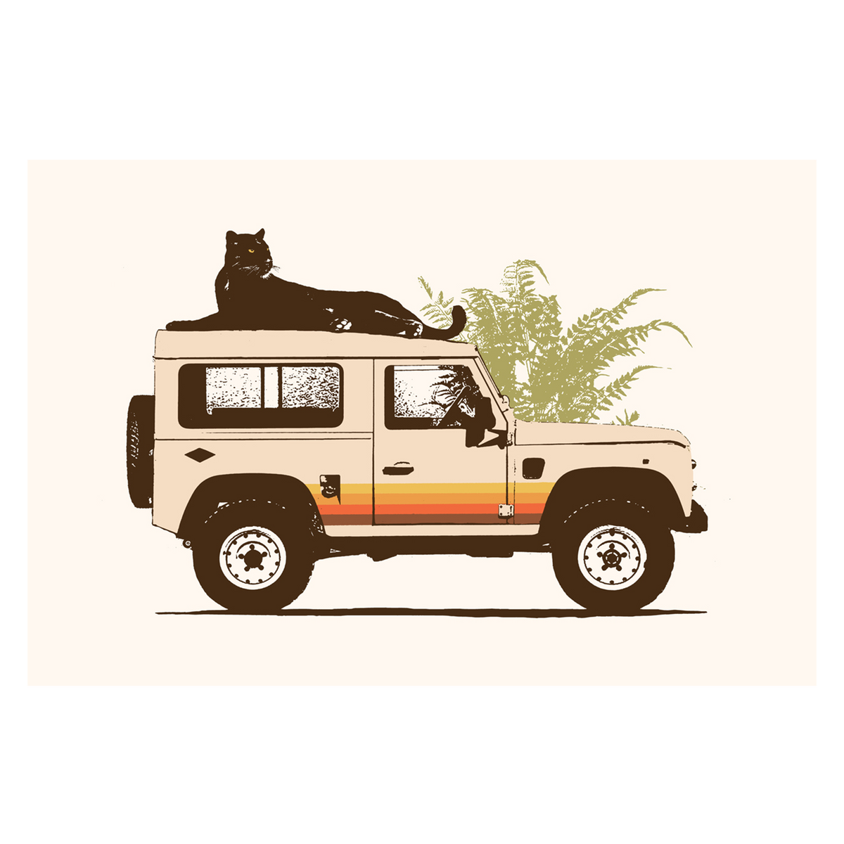 wall-art-print-canvas-poster-framed-Black Panther Safari, By Florent Bodart-GIOIA-WALL-ART