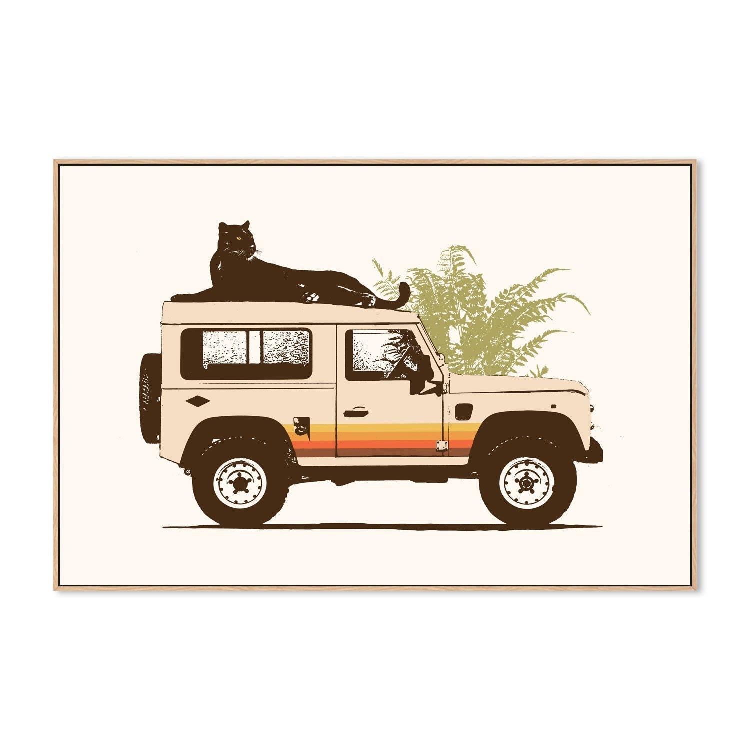 wall-art-print-canvas-poster-framed-Black Panther Safari, By Florent Bodart-GIOIA-WALL-ART