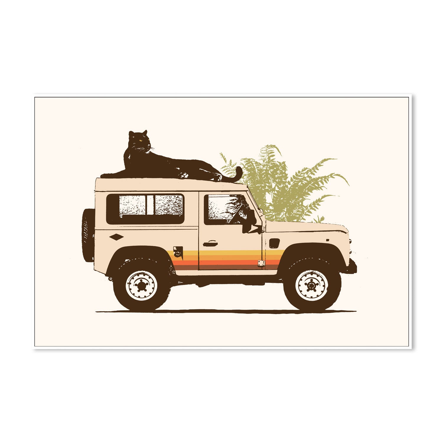 wall-art-print-canvas-poster-framed-Black Panther Safari, By Florent Bodart-GIOIA-WALL-ART