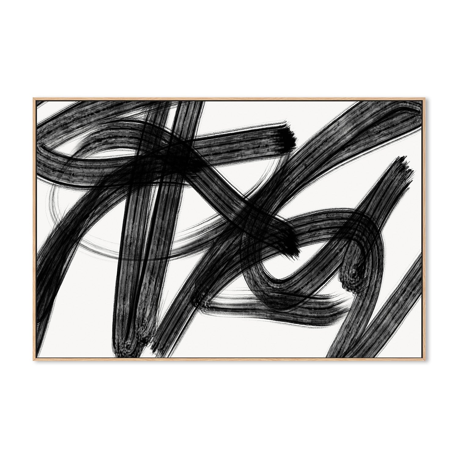wall-art-print-canvas-poster-framed-Black Scribbles, Style A , By Kim Curinga-4