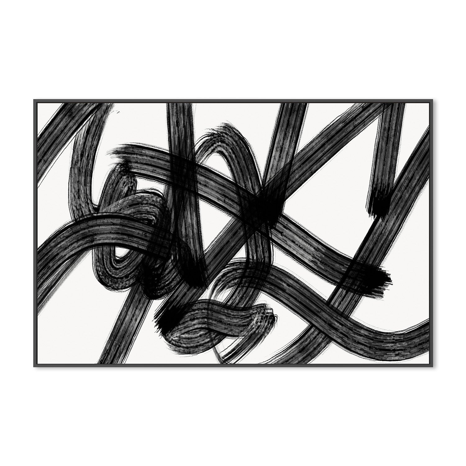 wall-art-print-canvas-poster-framed-Black Scribbles, Style B , By Kim Curinga-3