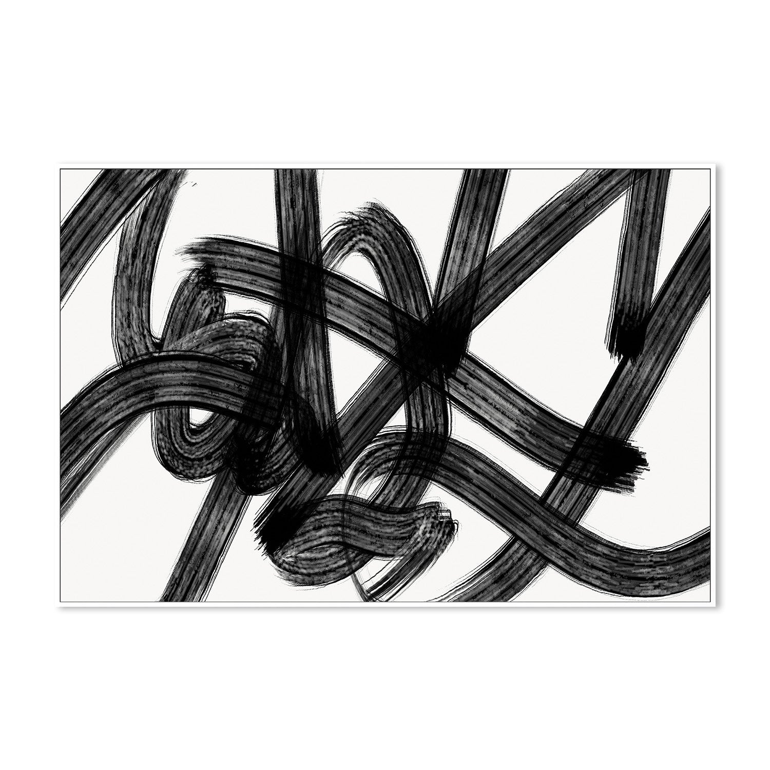 wall-art-print-canvas-poster-framed-Black Scribbles, Style B , By Kim Curinga-5