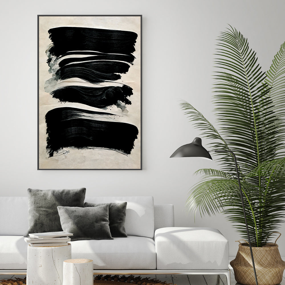 wall-art-print-canvas-poster-framed-Black Strokes , By Treechild-GIOIA-WALL-ART